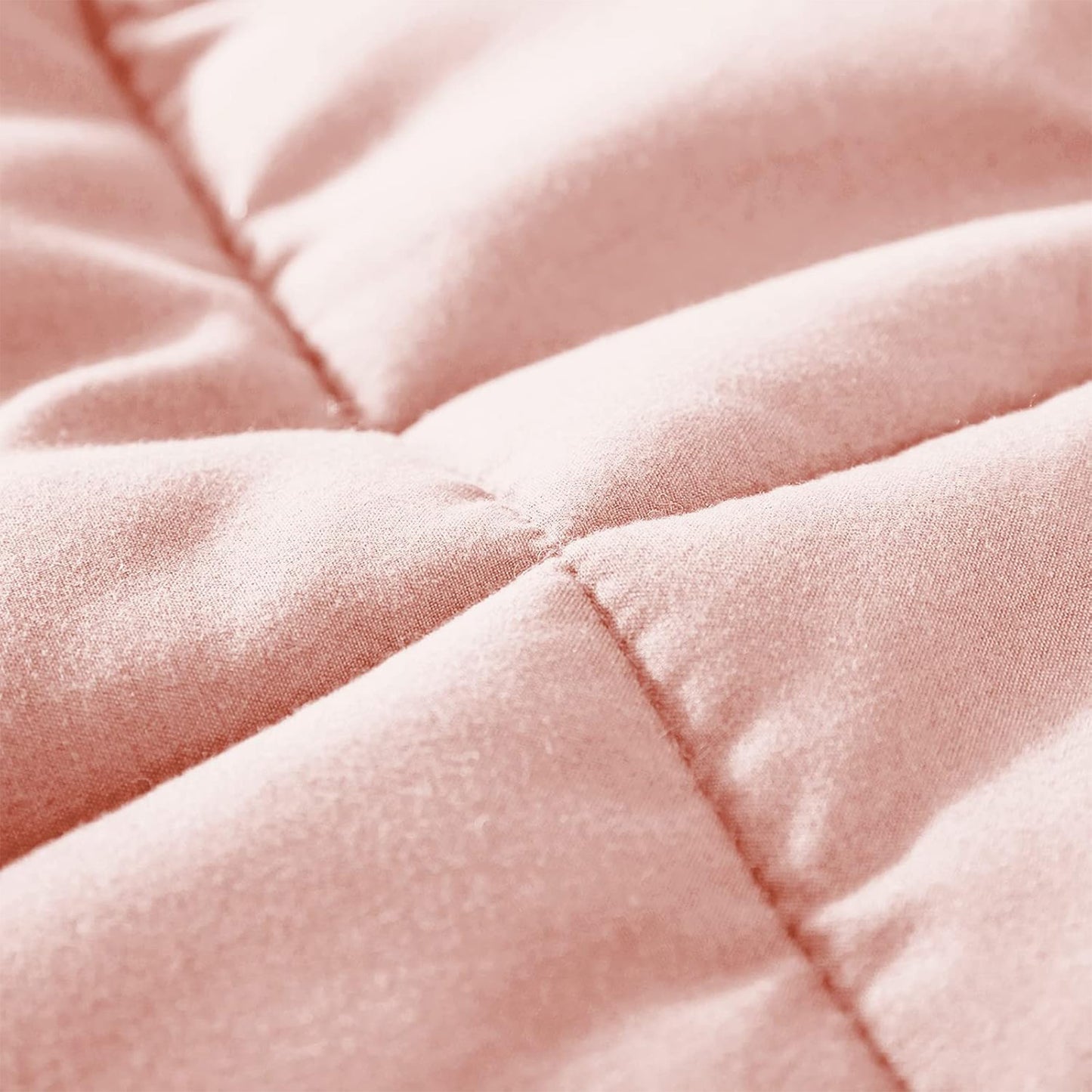 Exclusivo Mezcla Queen Comforter Set Blush Pink, 3-Piece Solid Comforter Duvet Insert with Corner Tabs, Lightweight Bedding Down Alternative Comforter for All Seasons