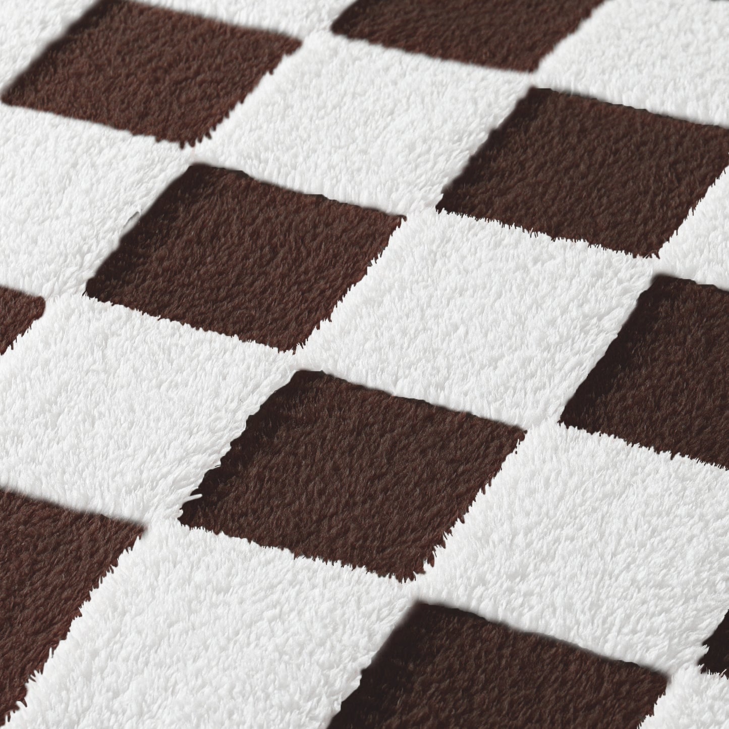 Exclusivo Mezcla Checkered Throw Blanket, Super Soft and Warm Fluffy Fleece Blanket for Couch, Sofa, Bed, Cute Plaid Pattern, Coffee, 50" x 60"