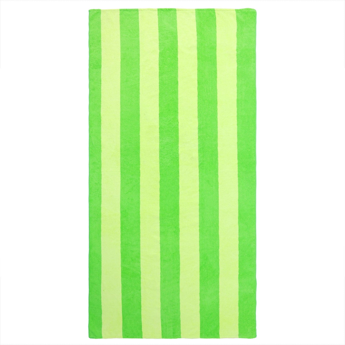 Exclusivo Mezcla Microfiber Cabana Striped Large Beach Towel for Adults (Green, 30" x 60")-Soft, Quick Dry, Absorbent, and Plush