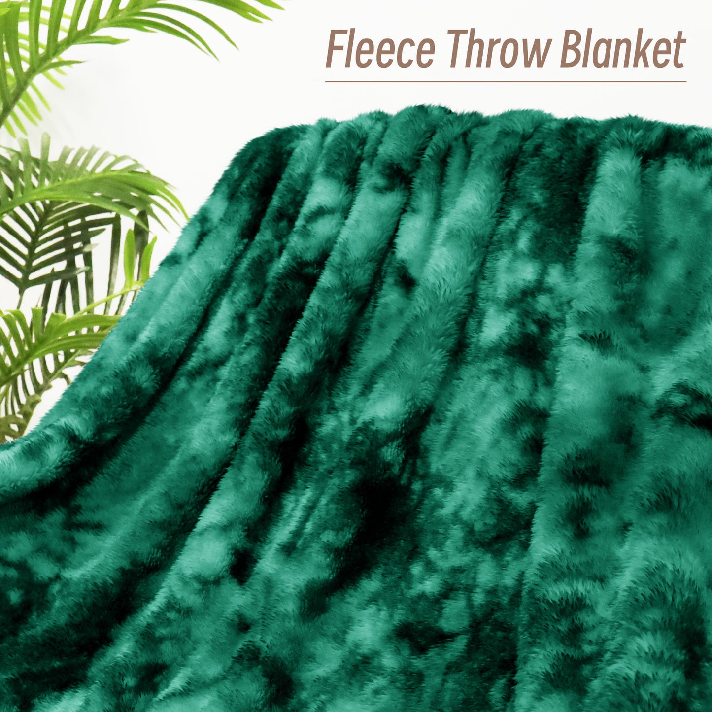 Exclusivo Mezcla Super Soft Tie Dye Blanket, Shaggy Plush Decorative Throw Blankets for Couch, Sofa, Bed, All Seasons (50x70 inches, Tie Dye Green)