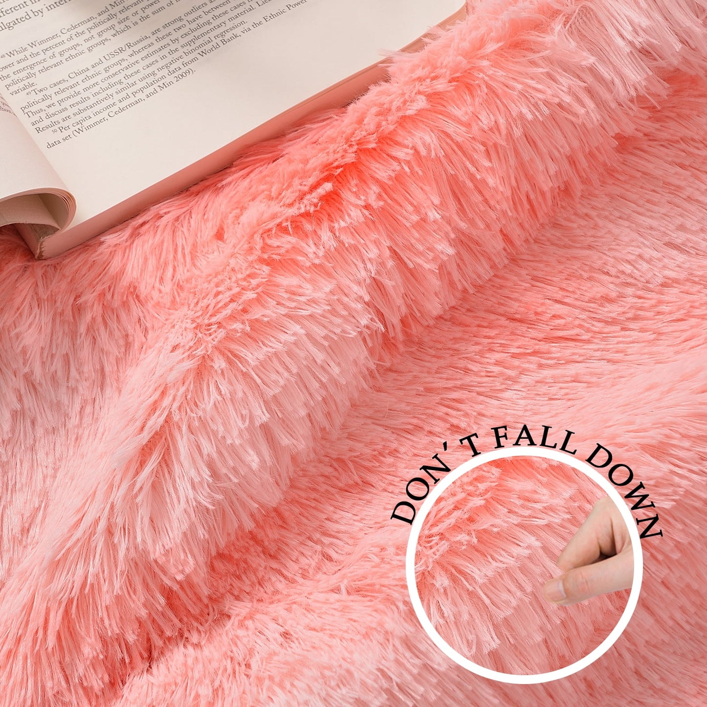Exclusivo Mezcla King Size Faux Fur Bed Blanket, Super Soft Fuzzy and Plush Reversible Sherpa Fleece Blanket and Warm Blankets for Bed, Sofa, Travel, 90X104 inches, Pink