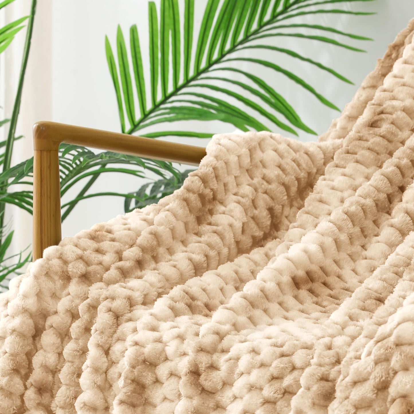Exclusivo Mezcla Fleece Twin Blanket for Bed, Extra Large Fuzzy Tie-dye Camel Bed Blankets, Soft Cozy Plush Sofa Throws for All Seasons, 60x80 Inches