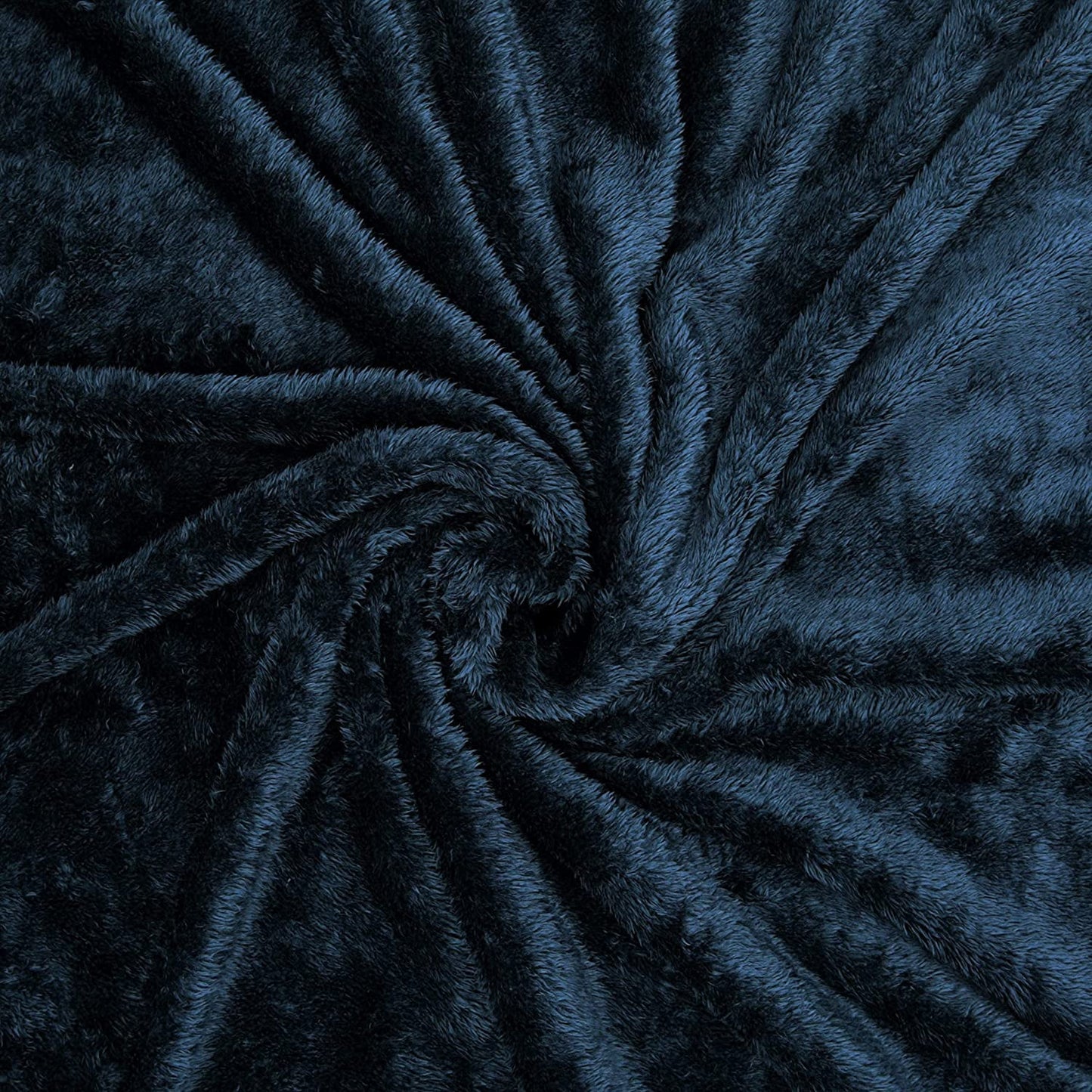 Exclusivo Mezcla Plush Fuzzy Large Fleece Throw Blanket ( 50" x 70", Navy Blue)- Soft, Warm& Lightweight
