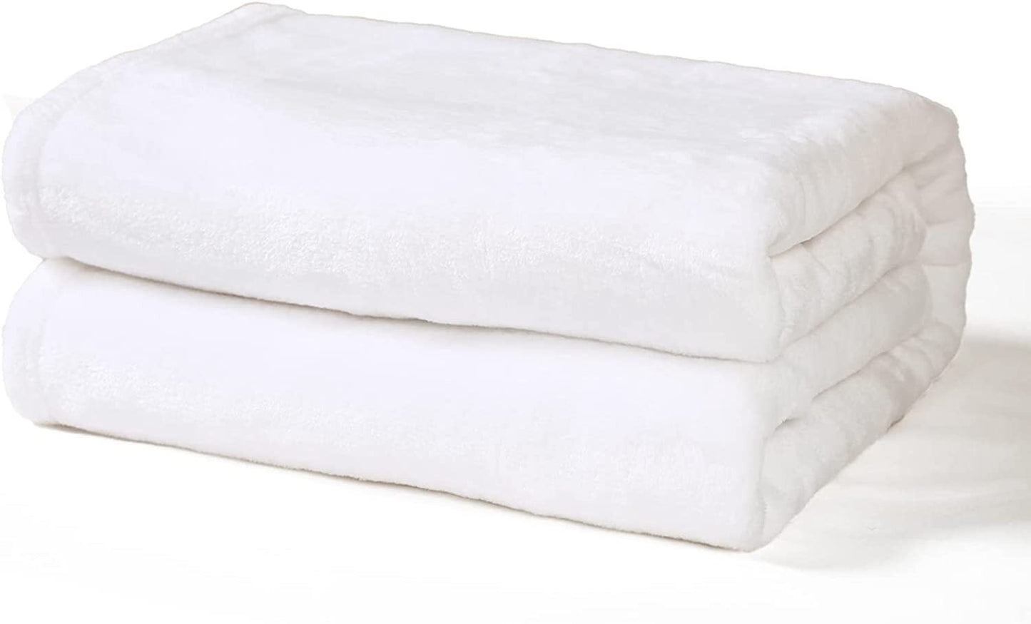 Exclusivo Mezcla Soft Lightweight Fleece Baby Blanket Throw Blanket for Boys, Girls, Toddler and Kids Nap Blankets for Crib Bedding, Nursery, and Security (40x50 inches, Pure White)