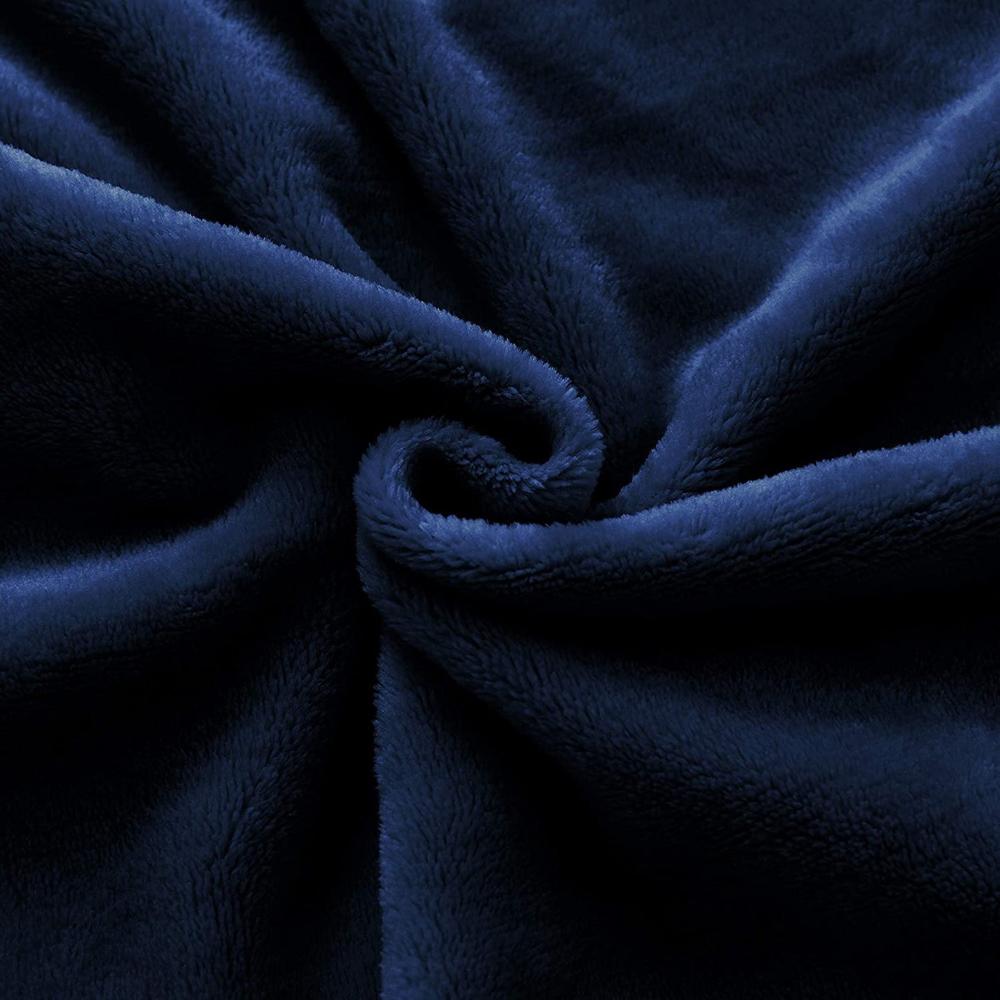 Exclusivo Mezcla Twin Size Velvet Flannel Fleece Plush Queen Size Bed Blanket as Bedspread/Coverlet/Bed Cover (90" x 66", Navy Blue) - Soft, Lightweight, Warm and Cozy