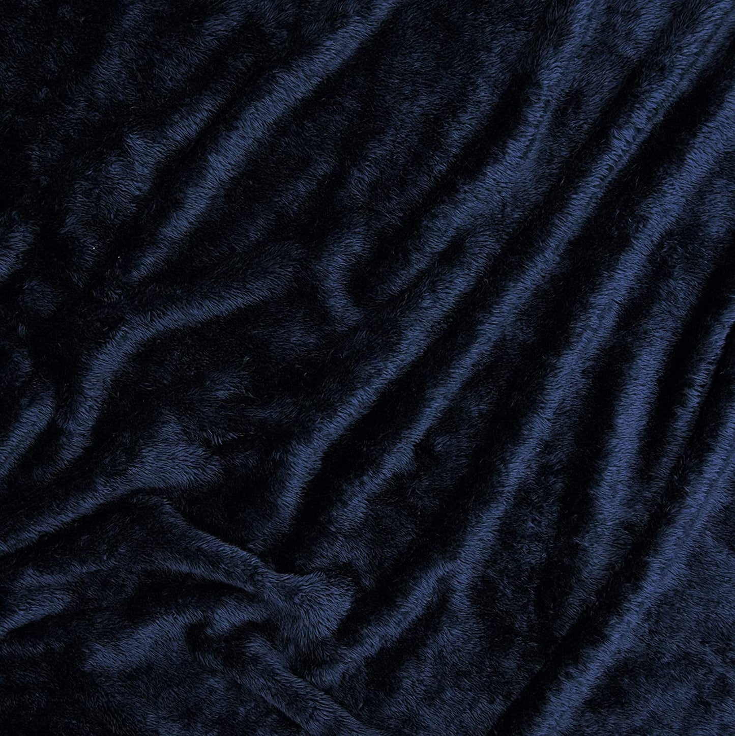 Exclusivo Mezcla Plush Fuzzy Large Fleece Throw Blanket ( 50" x 70", Navy Blue)- Soft, Warm& Lightweight