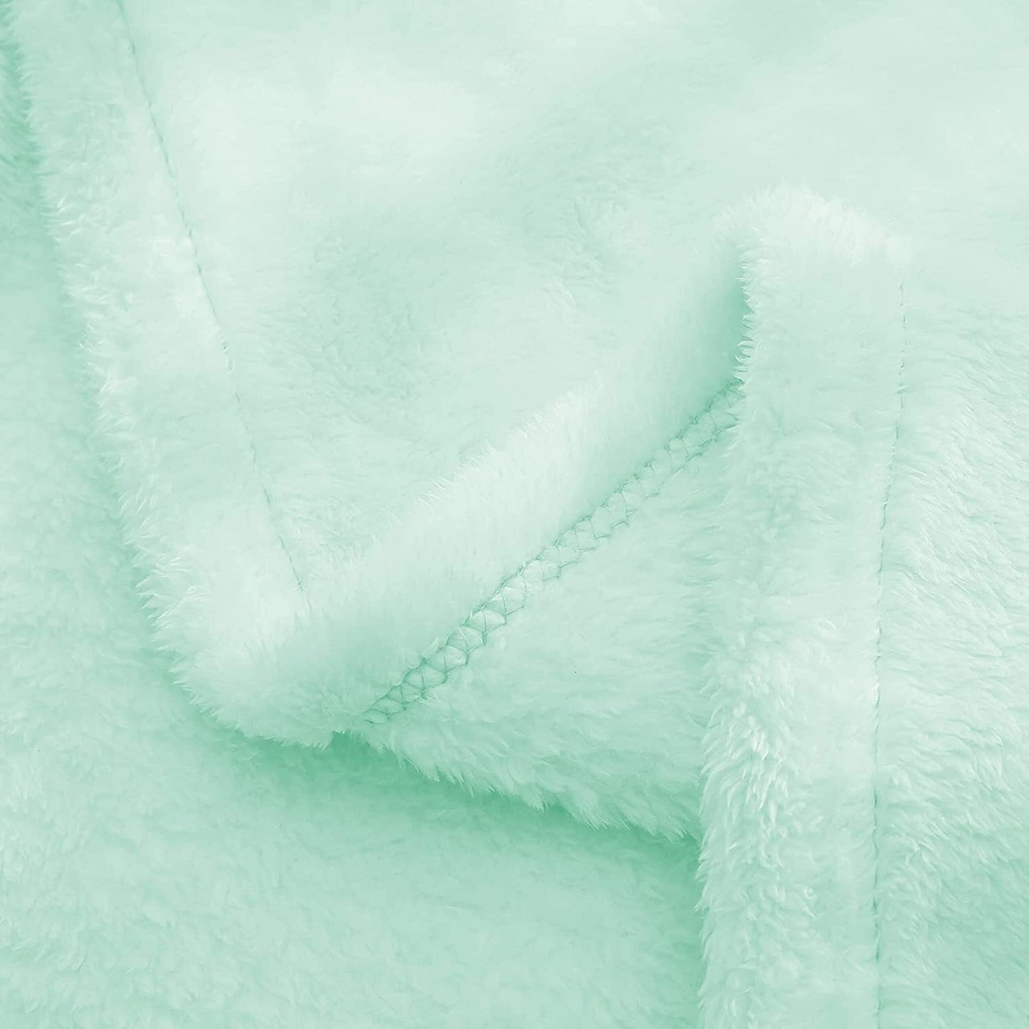 Exclusivo Mezcla Plush Baby Blanket, Soft and Warm Swaddle Throw Blanket, Infant, Newborn, Toddler and Kids Receiving Fleece Blankets for Crib Stroller (40x50 inches, Mint Green)
