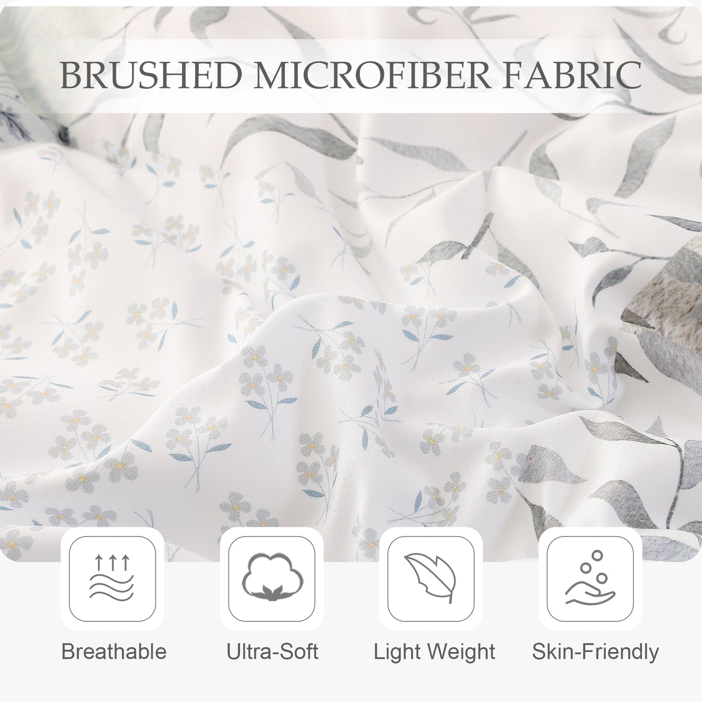 Exclusivo Mezcla 3-Piece Patchwork Queen Comforter Set, Microfiber Bedding Down Alternative Comforter for All Seasons with 2 Pillow Shams, Grey and Camel