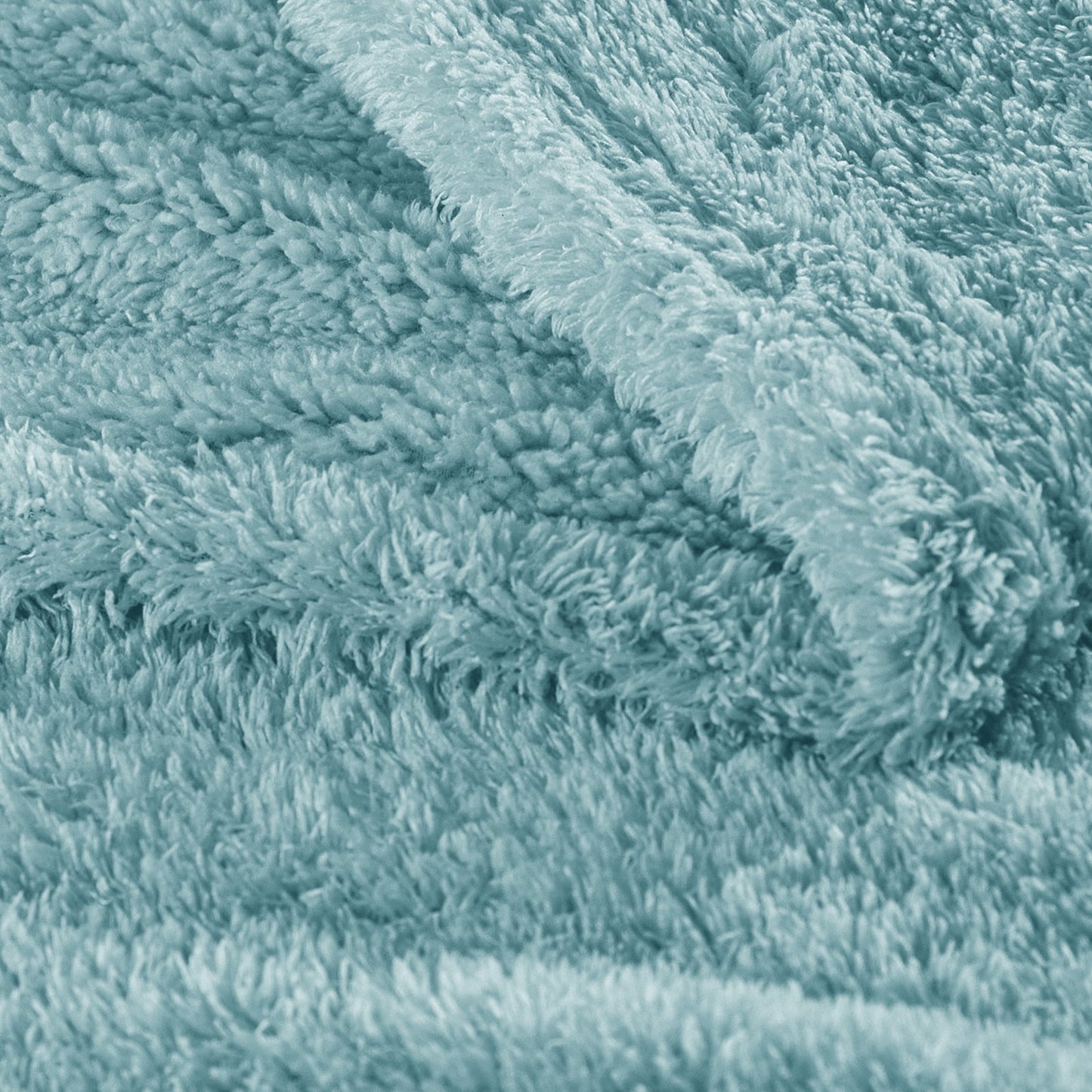 Exclusivo Mezcla Fuzzy Fleece Bed Blanket, Lightweight Fluffy Solid Velvet Blankets Queen Size, Suitable for All Seasons, 90x90 Inches, Slate Blue