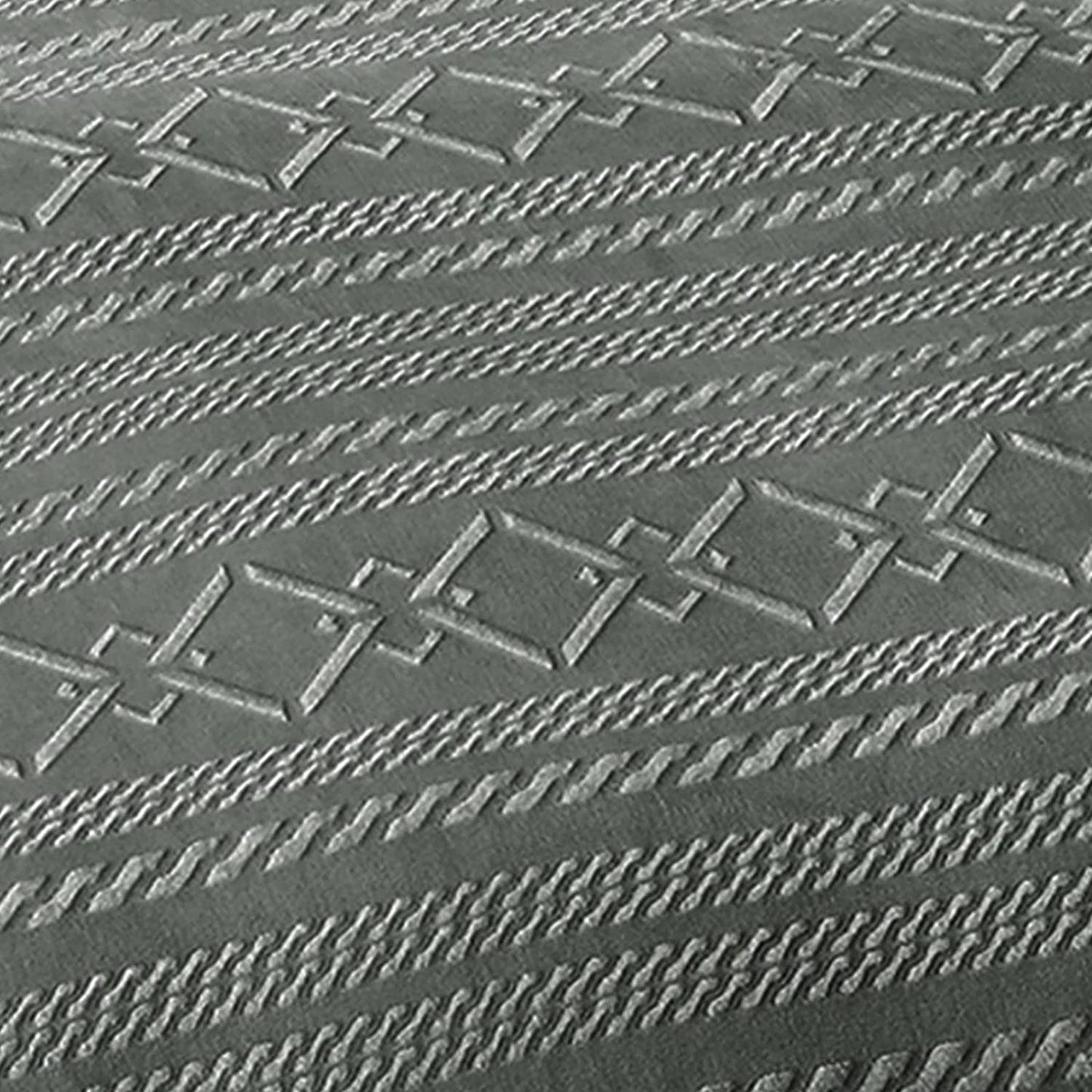 Exclusivo Mezcla Soft Throw Blanket, Large Fuzzy Fleece Blanket, Decorative Geometry Pattern Plush Throw Blanket for Couch/Sofa/Bed, 50x60 Inches, Dark Grey