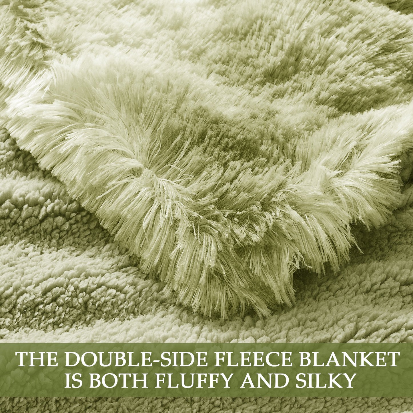 Exclusivo Mezcla Ultra Soft Throw Blanket, Large Flannel Fleece Blanket for Couch/Bed/Sofa (Olive Green , 50 x 60 Inches) - Cozy, Warm and Lightweight