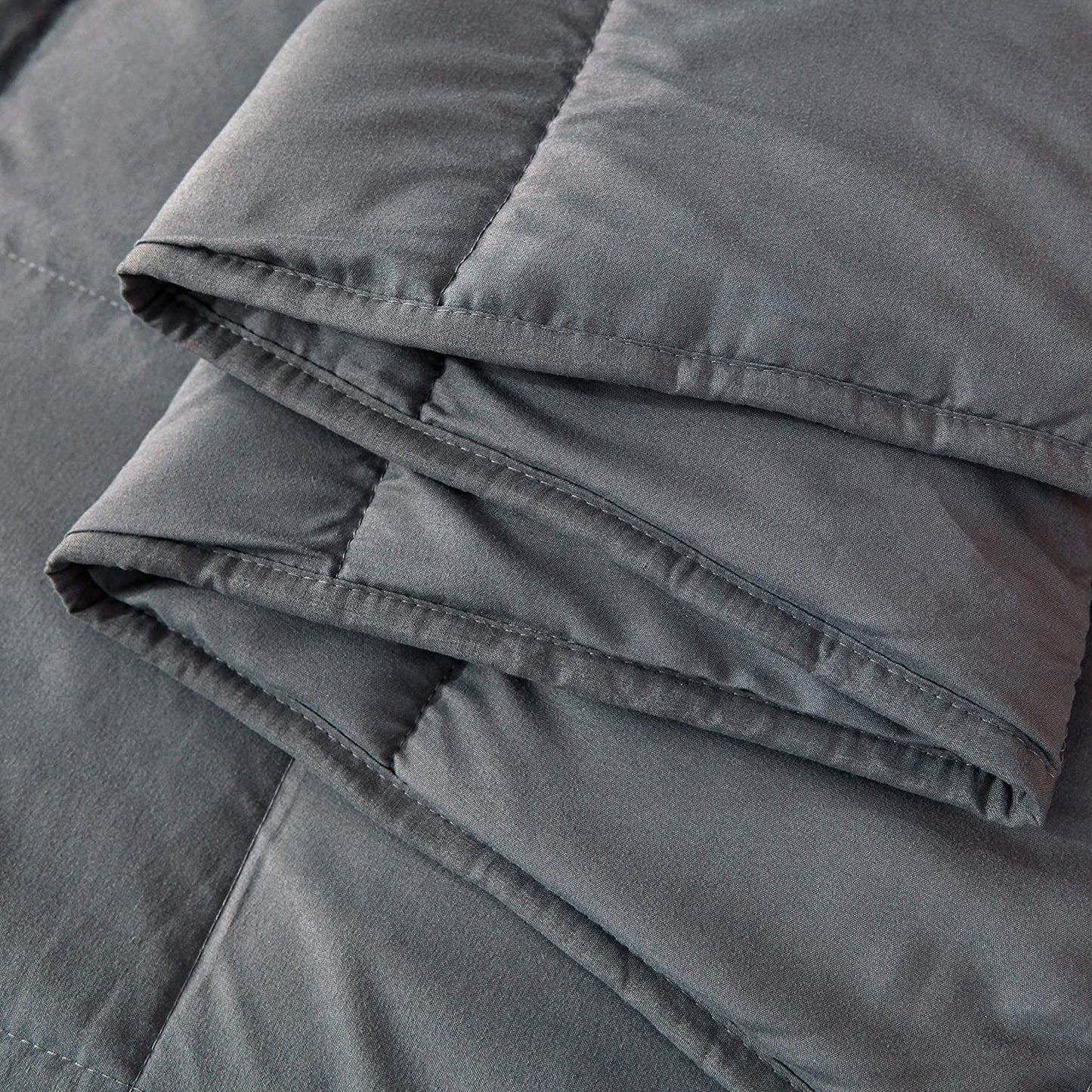 Exclusivo Mezcla Grey Weighted Blanket (60"x80" 20lbs),7-Layer Queen Size Heavy Blanket with Premium Glass Beads