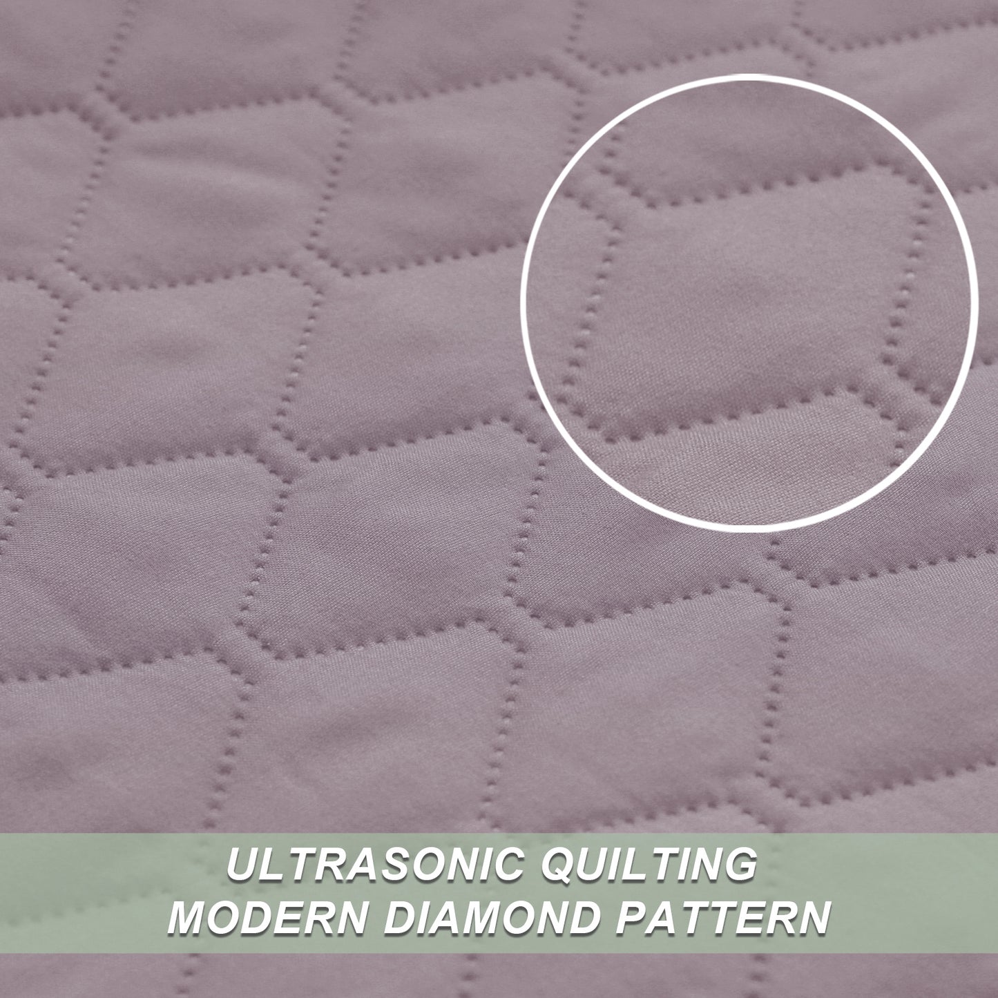 Exclusivo Mezcla California King Quilt Bedding Set with Pillow Shams, Lightweight Quilts Cal Oversized King Size, Soft Bedspreads Bed Coverlets for All Seasons - (Lilac Ash, 112"x104")