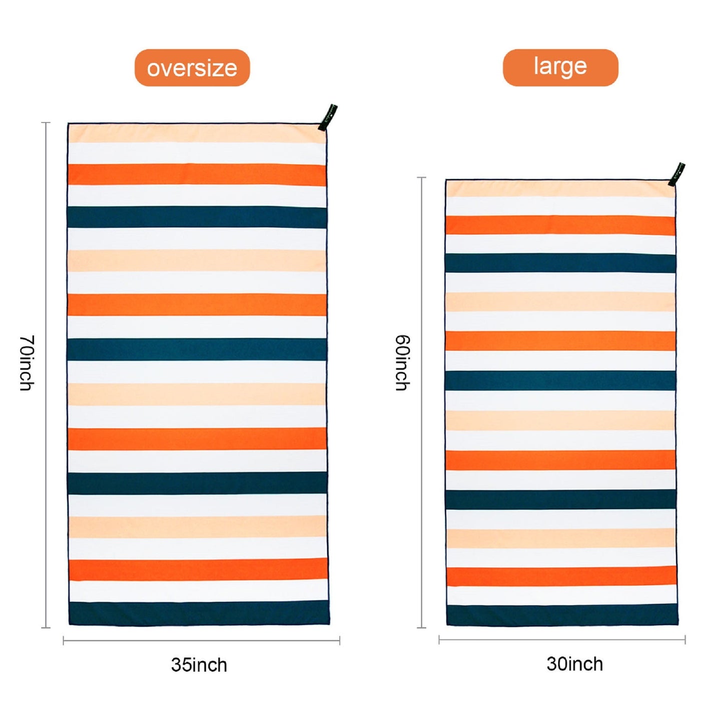 Exclusivo Mezcla Microfiber Quick Dry Beach Towel Set, Large Sand Free Beach Towel for Travel/ Camping/ Sports (4-Pack, 30"X60") - Super Absorbent, Compact and Lightweight