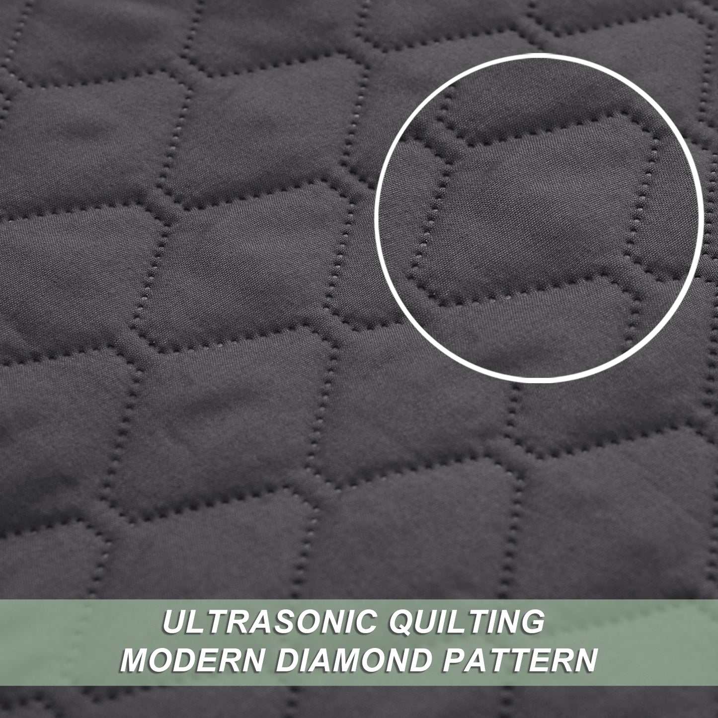 Exclusivo Mezcla California King Quilt Bedding Set with Pillow Shams, Lightweight Quilts Cal Oversized King Size, Soft Bedspreads Bed Coverlets for All Seasons - (Grey, 112"x104")