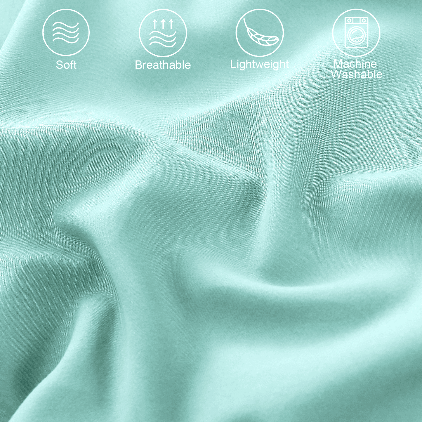 Exclusivo Mezcla Boho Pom Pom Ball Fringe Twin Comforter Set, 2 Piece Aqua Blue Lightweight Down Alternative Bedding Comforter Sets for All Seasons (1 Comforter and 1 Pillowcase)