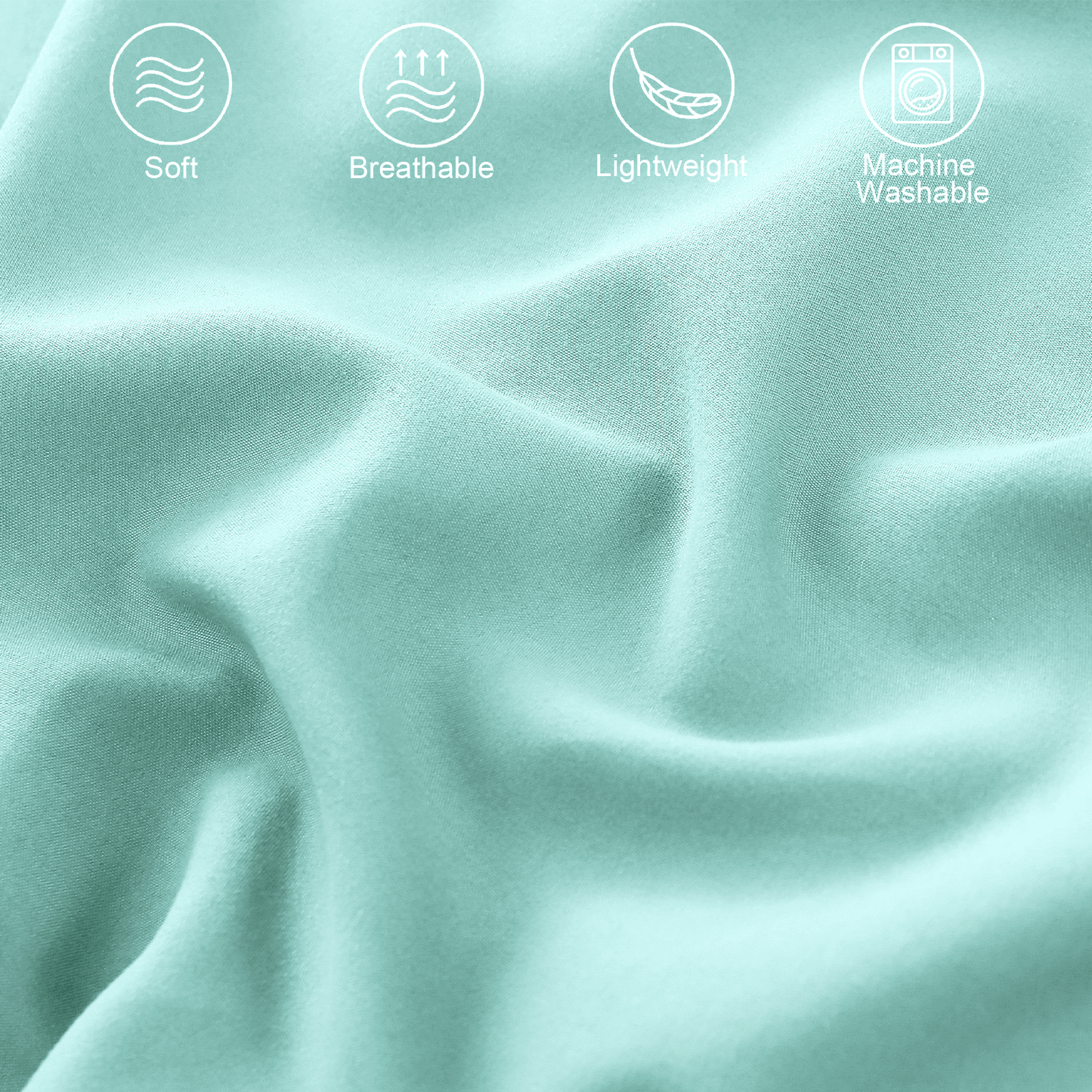 Exclusivo Mezcla Boho Pom Pom Ball Fringe Queen Comforter Set, 3 Piece Aqua Blue Lightweight Down Alternative Bedding Comforter Sets for All Seasons (1 Comforter and 2 Pillowcases)