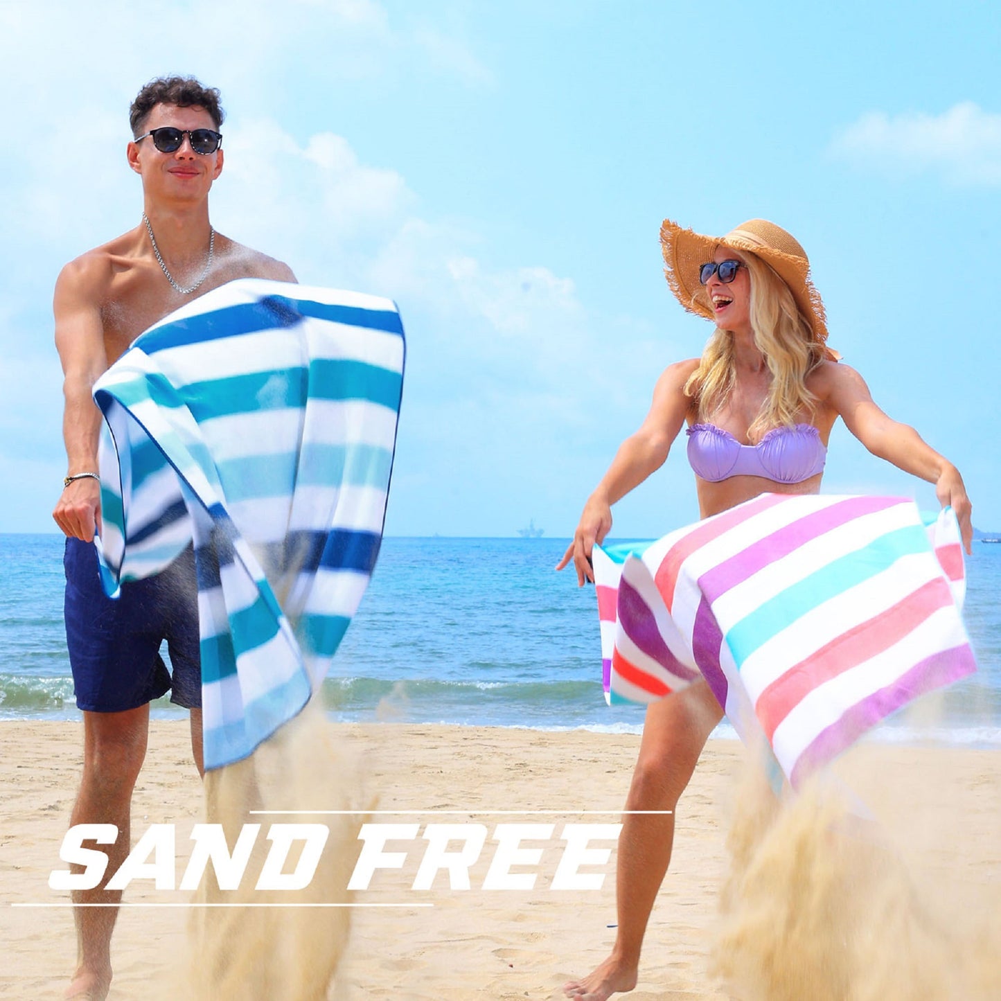Exclusivo Mezcla Microfiber Quick Dry Beach Towel Set, Large Sand Free Beach Towel for Travel/ Camping/ Sports (4-Pack, 30"X60") - Super Absorbent, Compact and Lightweight