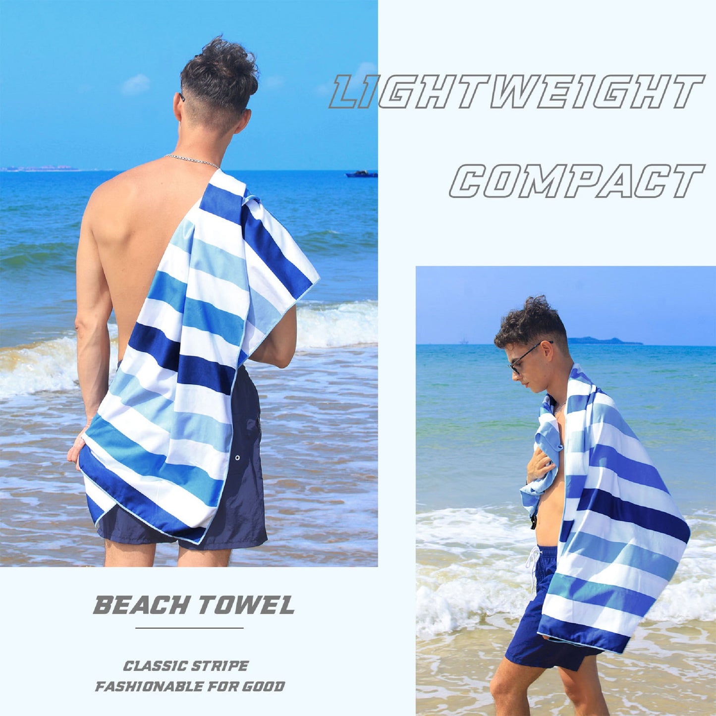 Exclusivo Mezcla beach towel 35"×70" Blue
