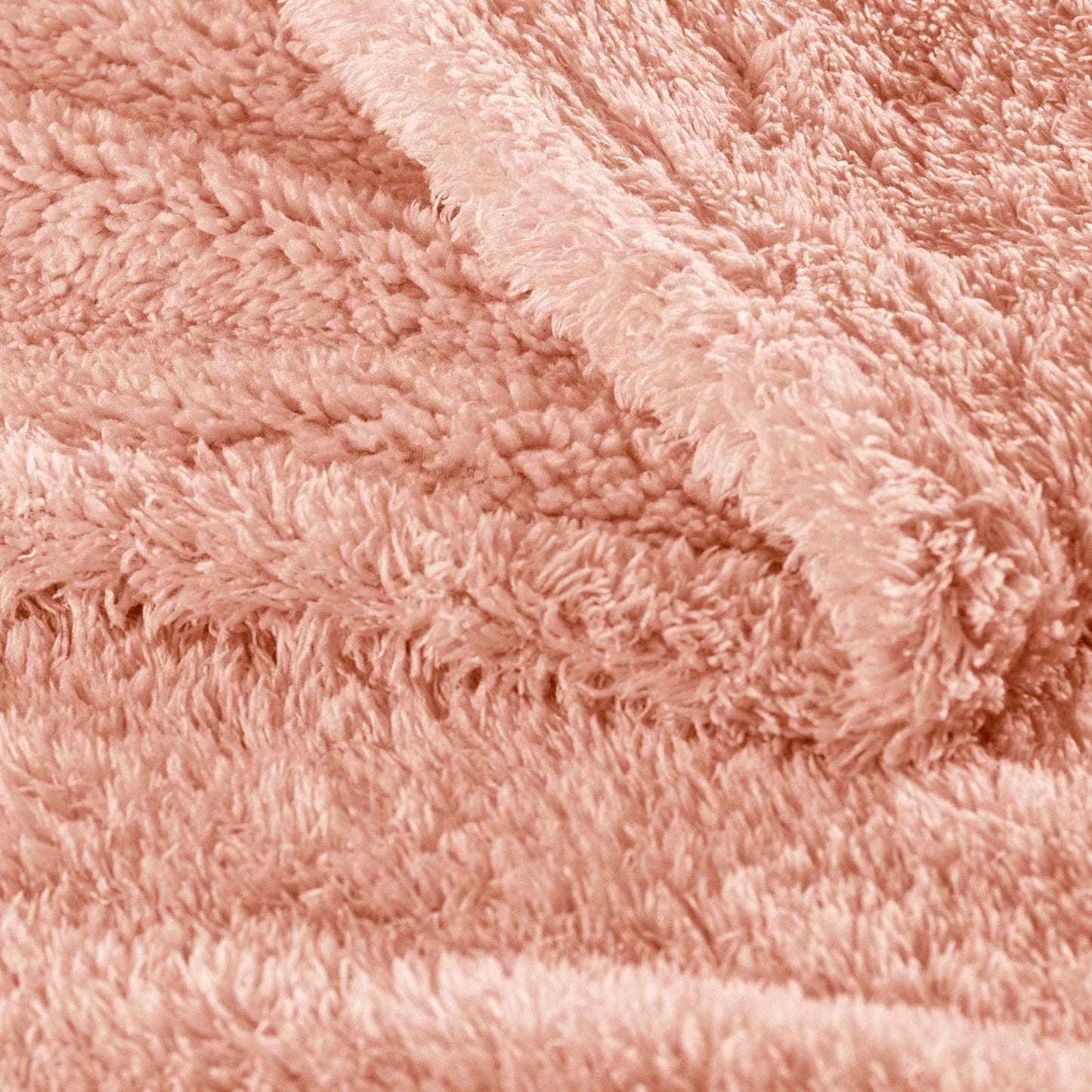 Exclusivo Mezcla Fuzzy Fleece Bed Blanket, Lightweight Fluffy Solid Velvet Blankets Queen Size, Suitable for All Seasons, 90x90 Inches, Light Pink