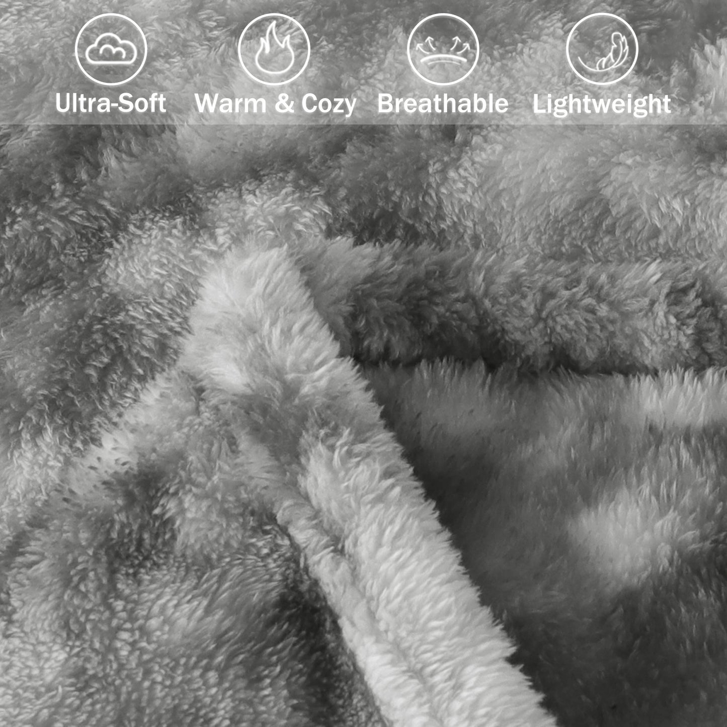 Exclusivo Mezcla Super Soft Tie Dye Blanket, Shaggy Plush Decorative Throw Blankets for Couch, Sofa, Bed, All Seasons (50x70 inches, Tie Dye Grey)
