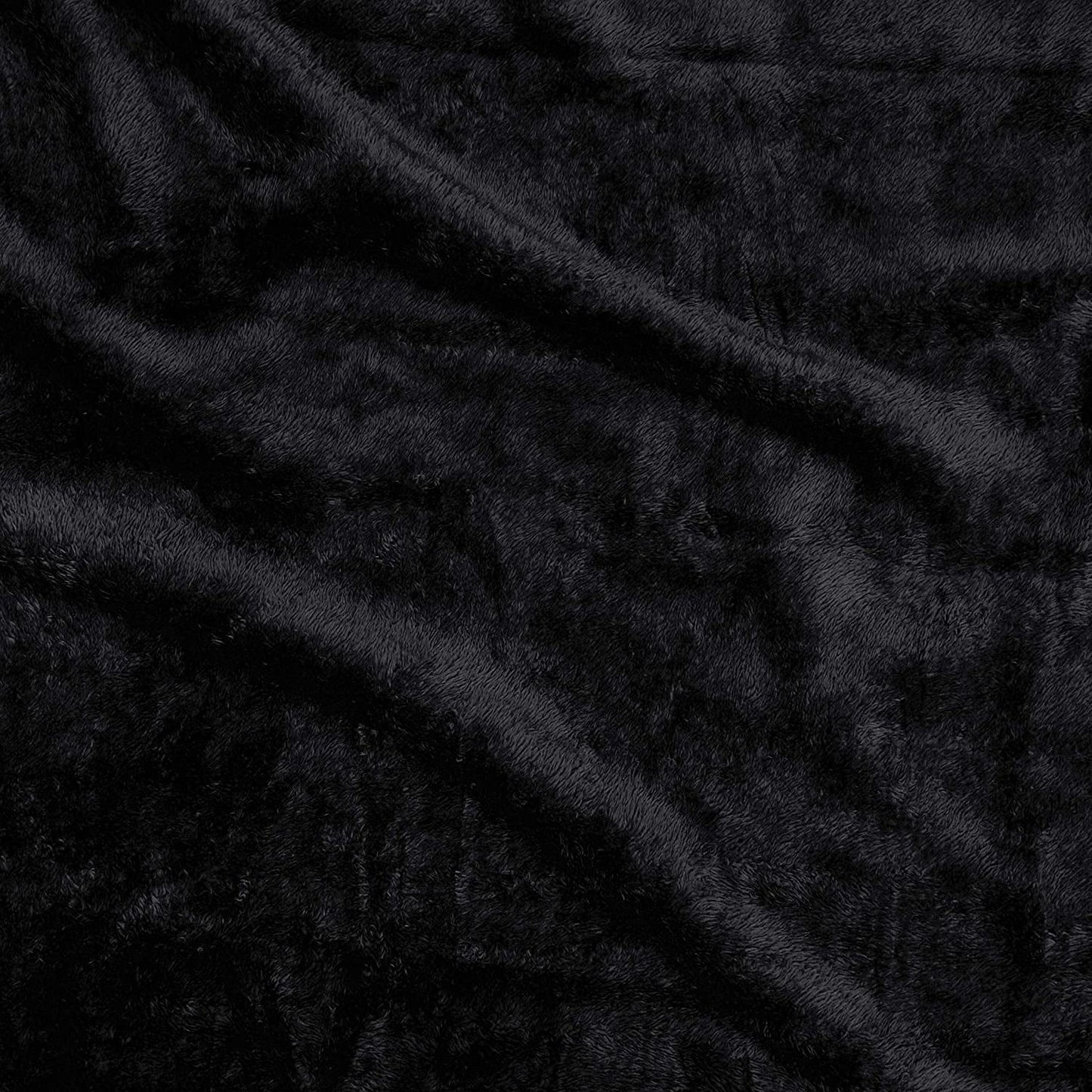 Exclusivo Mezcla Plush Fuzzy Large Fleece Throw Blanket ( 50" x 70", Black)- Soft, Warm& Lightweight
