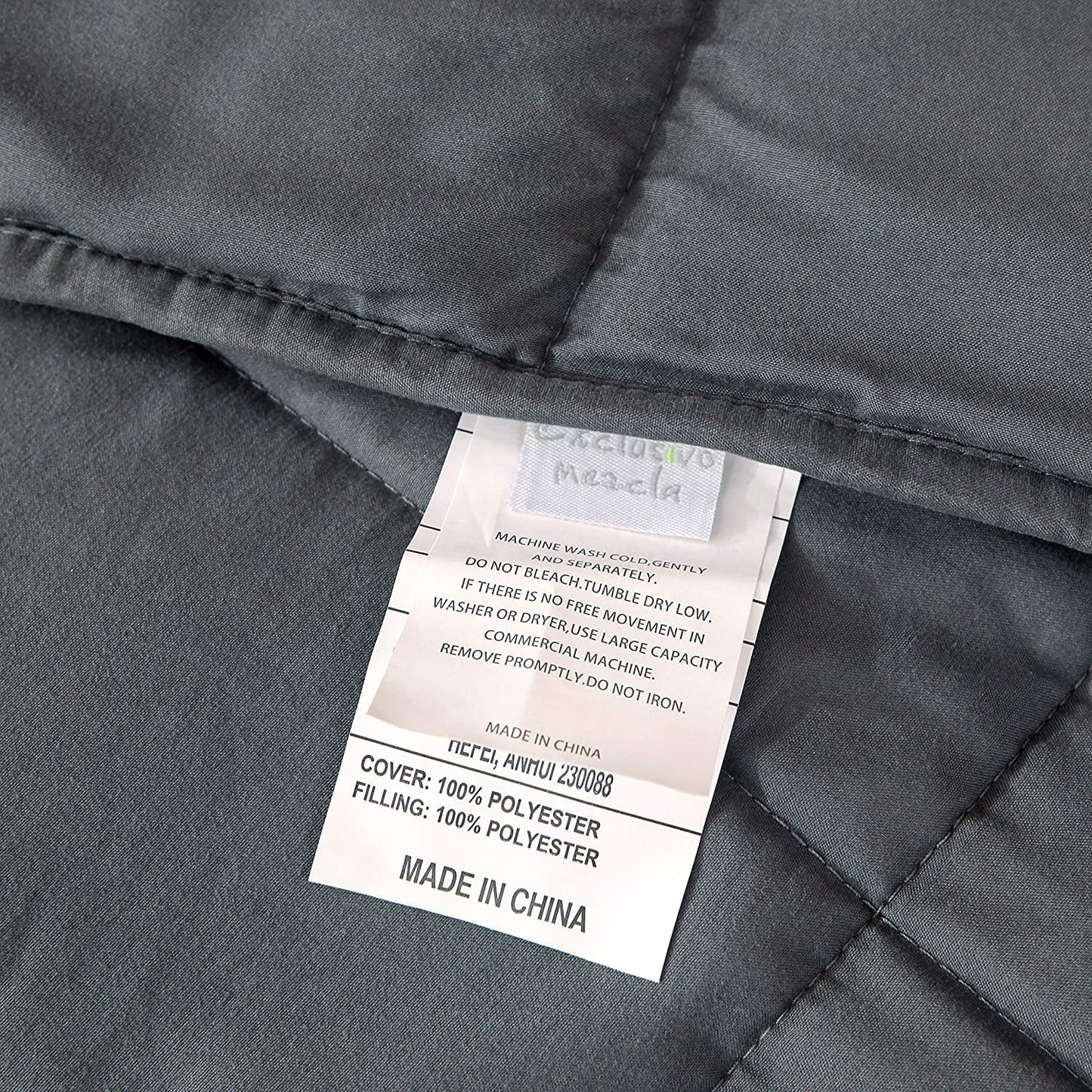 Exclusivo Mezcla Grey Weighted Blanket (60"x80" 20lbs),7-Layer Queen Size Heavy Blanket with Premium Glass Beads