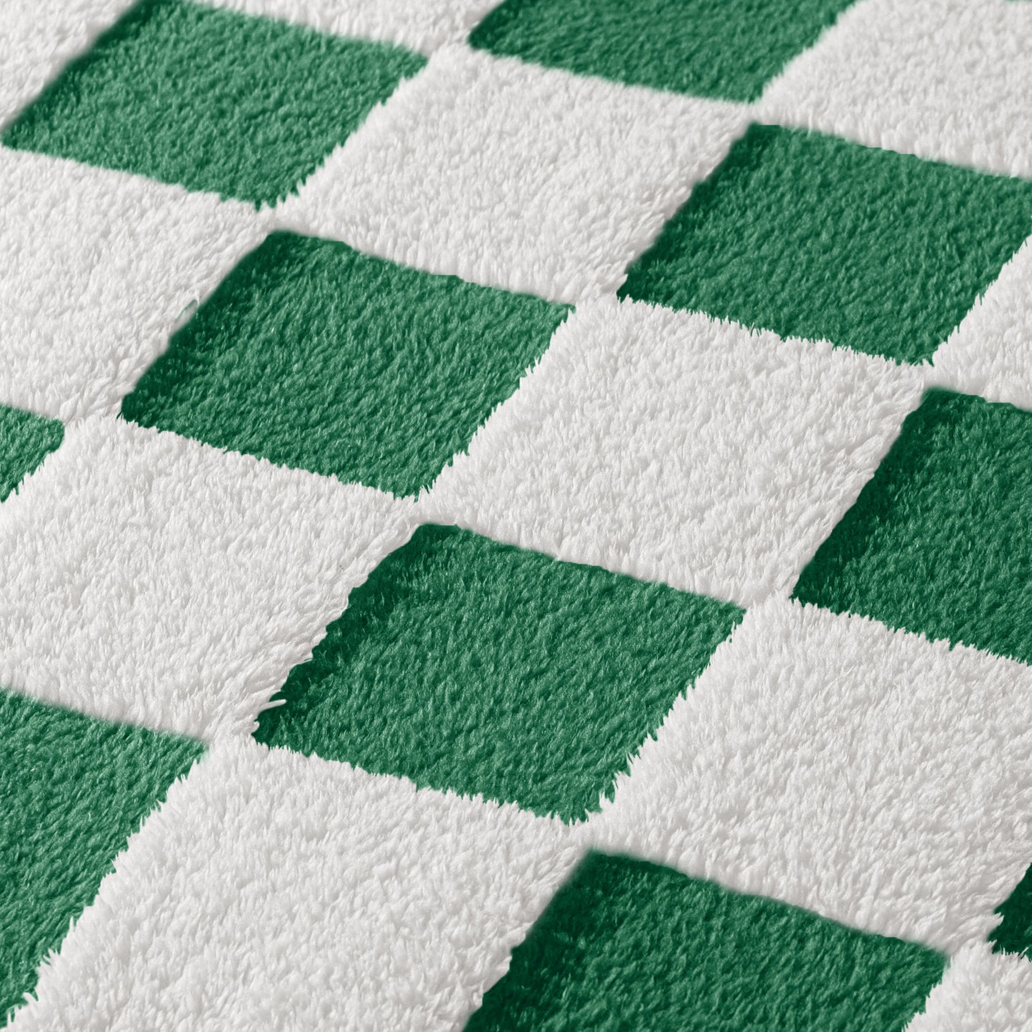 Exclusivo Mezcla Checkered Throw Blanket, Super Soft and Warm Fluffy Fleece Blanket for Couch, Sofa, Bed, Cute Plaid Pattern, Green, 50" x 60"
