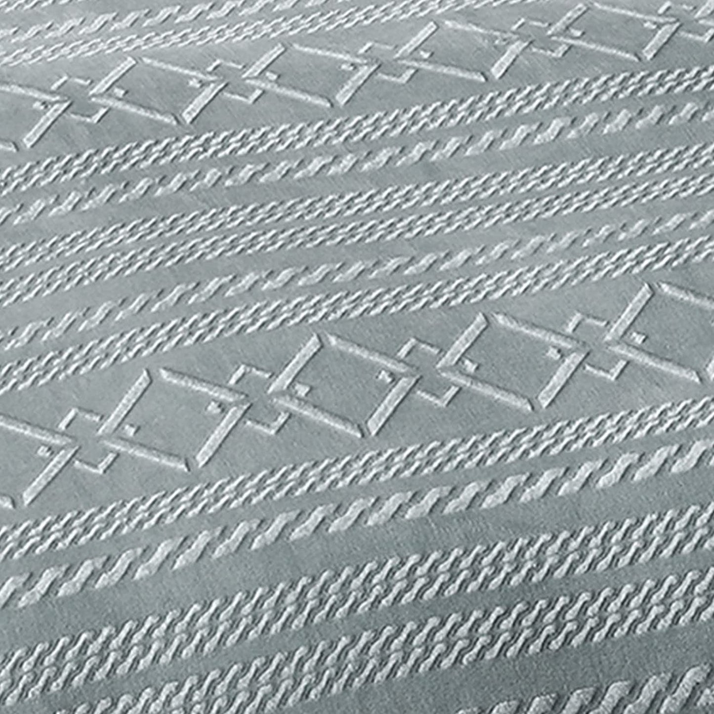 Exclusivo Mezcla Soft Throw Blanket, Large Fuzzy Fleece Blanket, Decorative Geometry Pattern Plush Throw Blanket for Couch/Sofa/Bed, 50x60 Inches,Silver Grey