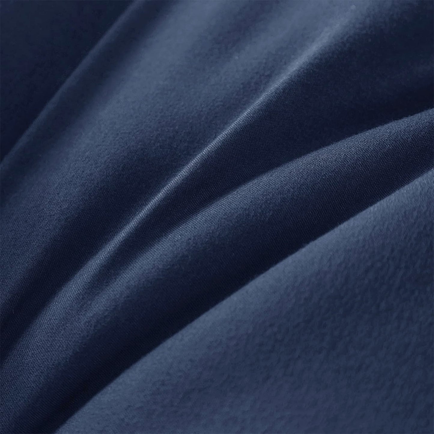 Exclusivo Mezcla King Comforter Set Navy Blue, 3-Piece Solid Comforter Duvet Insert with Corner Tabs, Lightweight Bedding Down Alternative Comforter for All Seasons