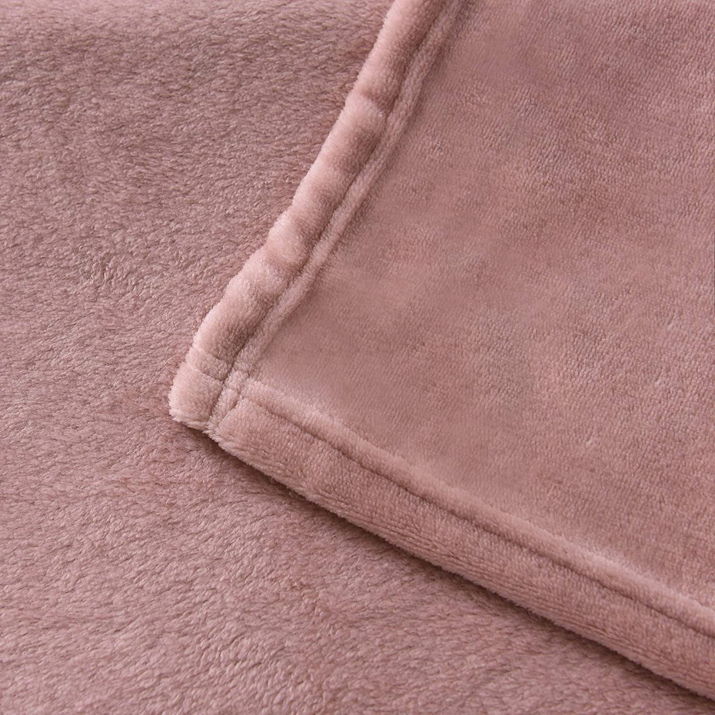 Exclusivo Mezcla Twin Size Flannel Fleece Velvet Plush Bed Blanket as Bedspread/Coverlet/Bed Cover (60" x 80", Pink) - Soft, Lightweight, Warm and Cozy