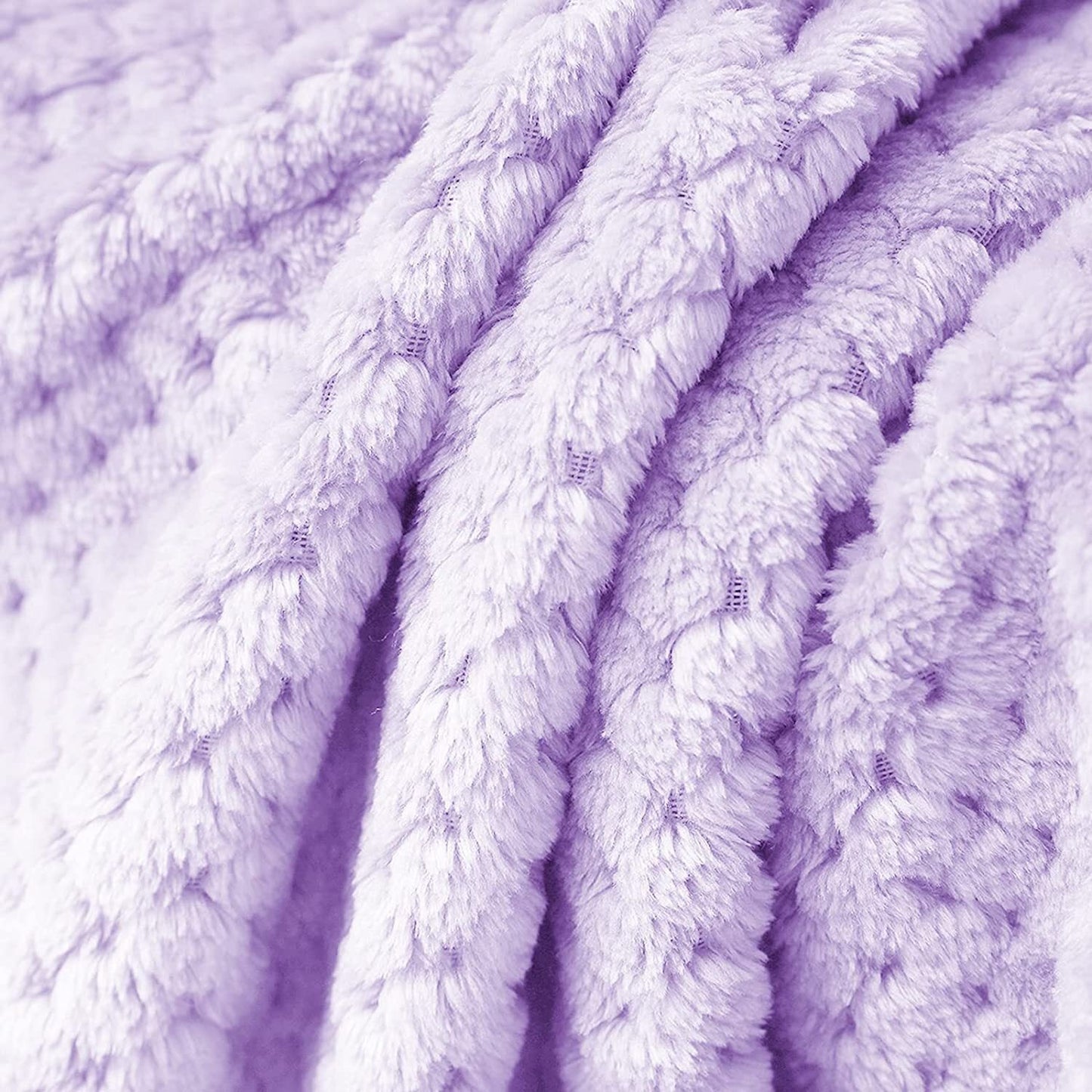 Exclusivo Mezcla Waffle Textured Fleece Baby Blanket, Soft and Warm Swaddle Blanket, Infant, Newborn, Toddler and Kids Receiving Blankets for Crib Stroller (Lilac Purple, 40x50 inches)