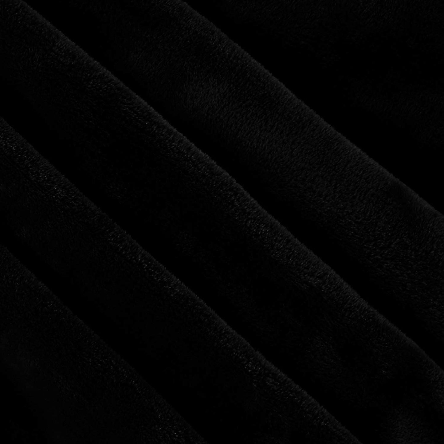 Exclusivo Mezcla Queen Size Velvet Flannel Fleece Plush Queen Size Bed Blanket as Bedspread/Coverlet/Bed Cover (90" x 90", Black) - Soft, Lightweight, Warm and Cozy