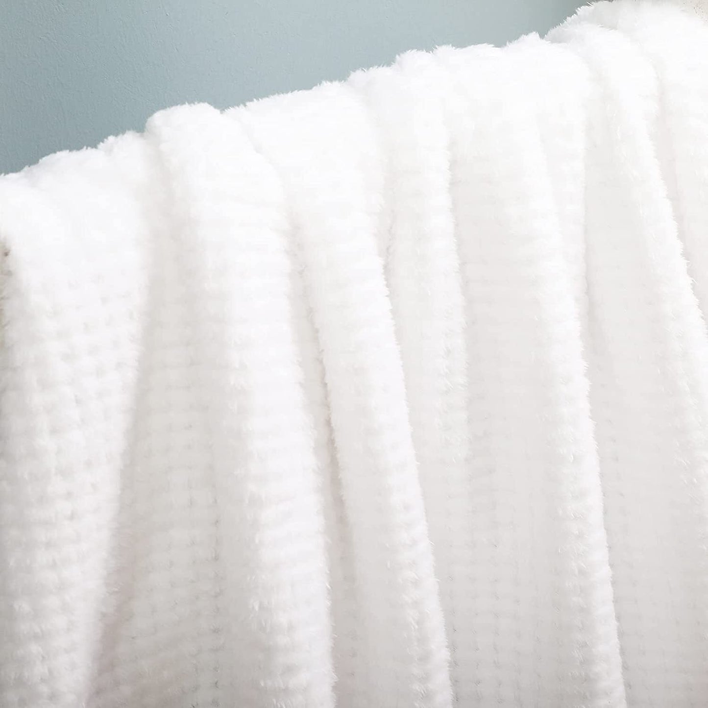 Exclusivo Mezcla Waffle Textured Fleece Baby Blanket, Soft and Warm Swaddle Blanket, Infant, Newborn, Toddler and Kids Receiving Blankets for Crib Stroller (Off White, 40x50 inches)