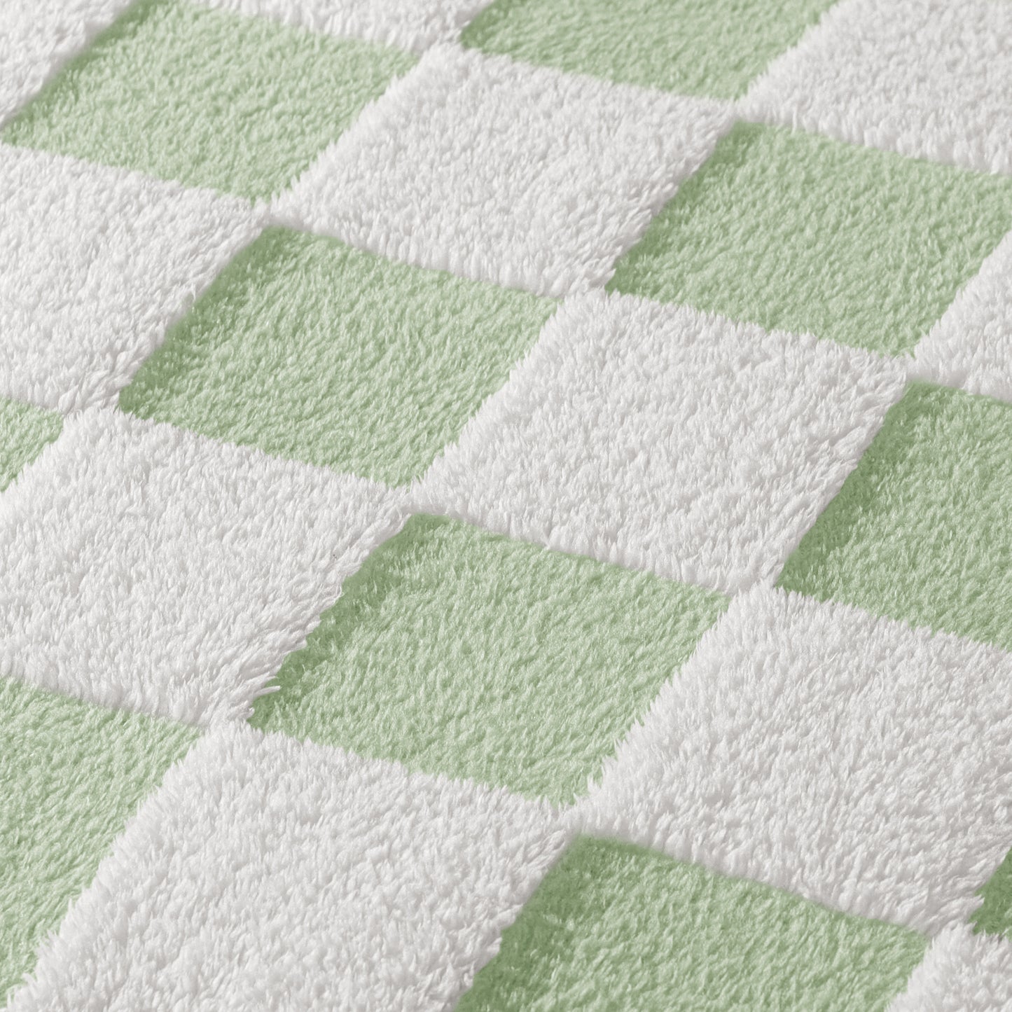 Exclusivo Mezcla Checkered Throw Blanket, Super Soft and Warm Fluffy Fleece Blanket for Couch, Sofa, Bed, Cute Plaid Pattern, Sage Green, 50" x 60"