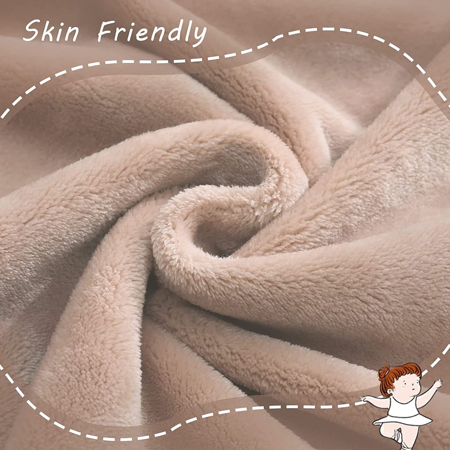 Exclusivo Mezcla Soft Lightweight Fleece Baby Blanket Throw Blanket for Boys, Girls, Toddler and Kids Nap Blankets for Crib Bedding, Nursery, and Security (40x50 inches, Camel)