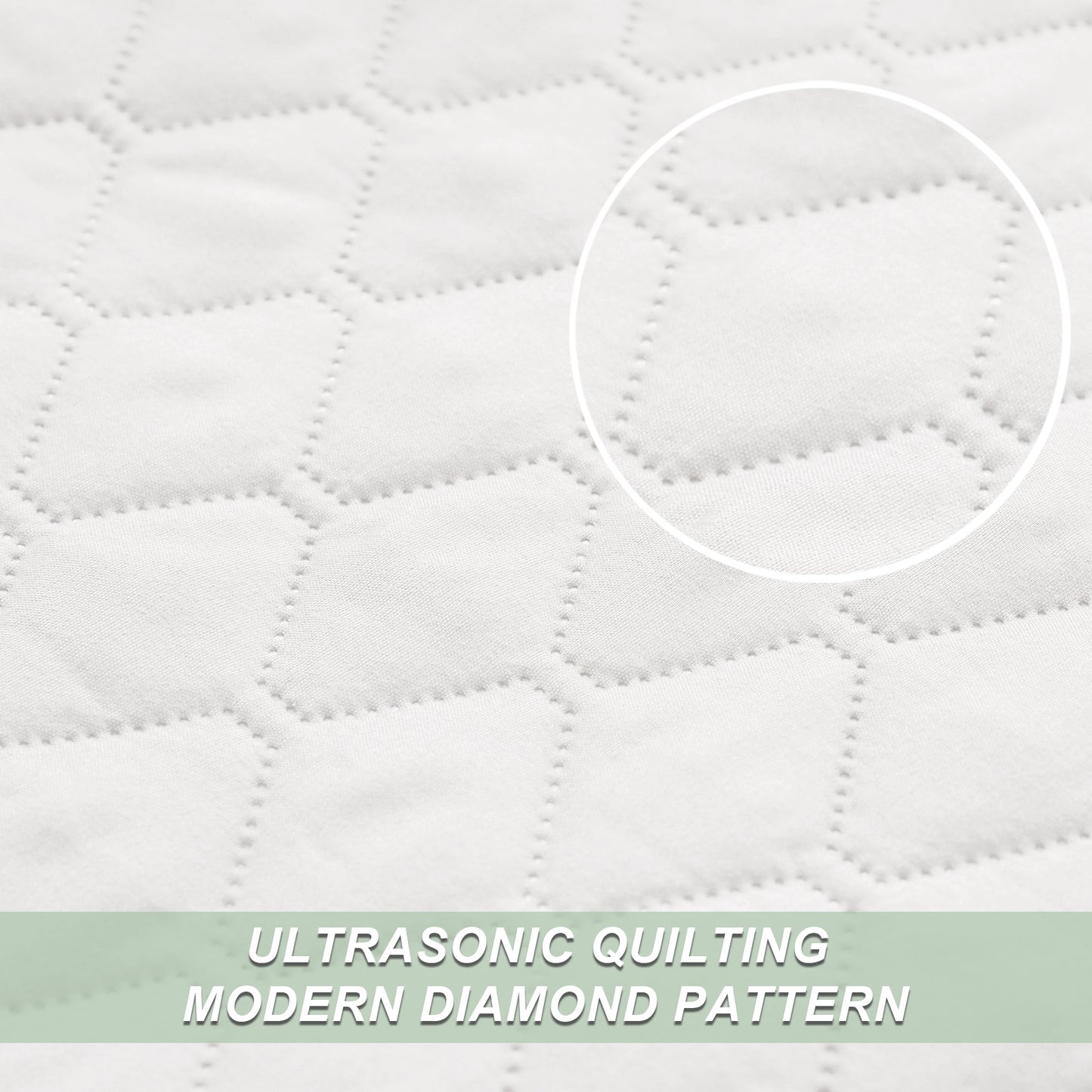 Exclusivo Mezcla Ultrasonic Reversible Twin Quilt Bedding Set with Pillow Sham, Lightweight Quilts Twin Size, Soft Bedspreads Bed Coverlets for All Seasons - (White, 68"x88")