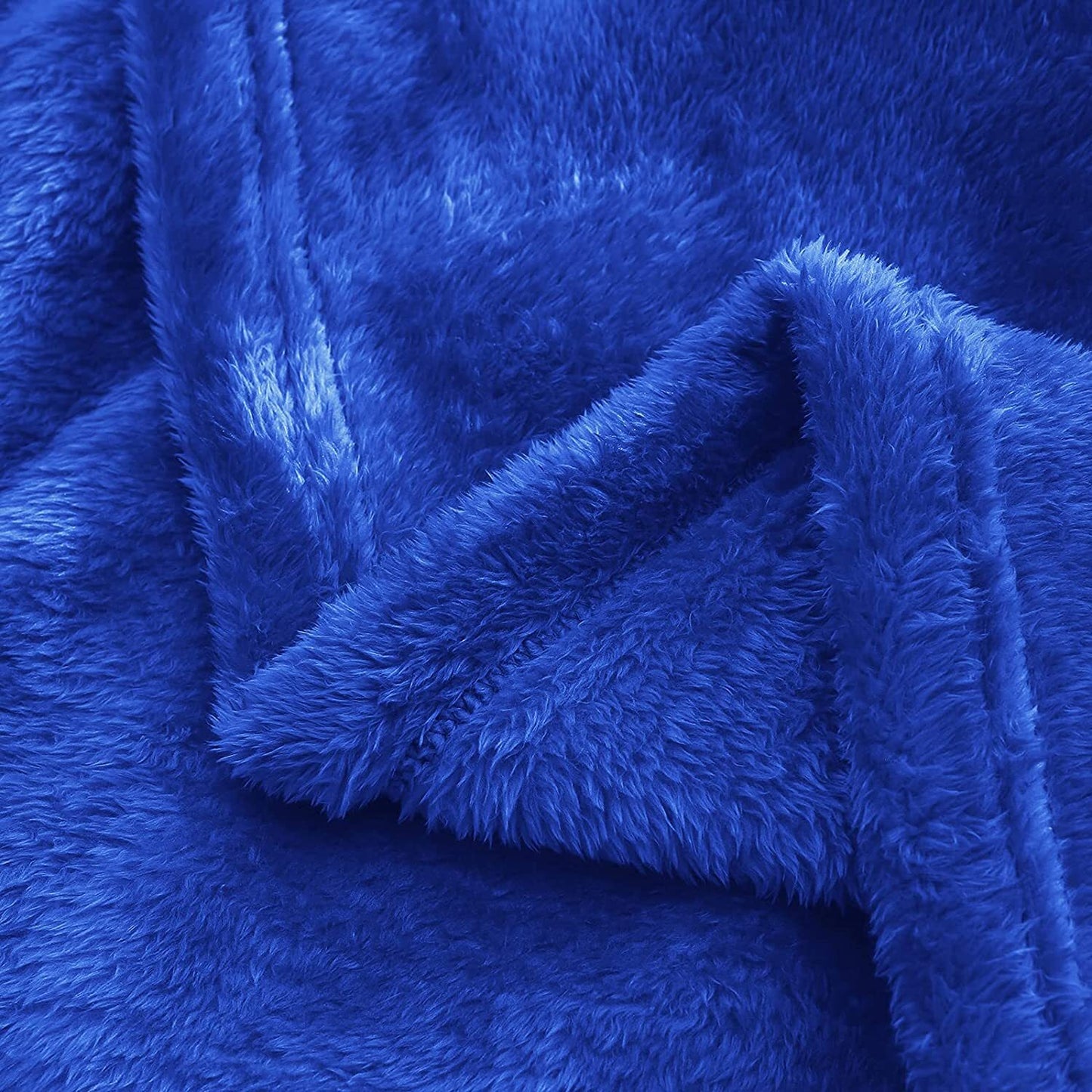 Exclusivo Mezcla Plush Baby Blanket, Soft and Warm Swaddle Throw Blanket, Infant, Newborn, Toddler and Kids Receiving Fleece Blankets for Crib Stroller (40x50 inches, Cobalt Blue)