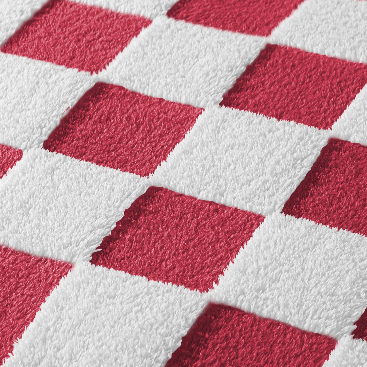 Exclusivo Mezcla Checkered Throw Blanket, Super Soft and Warm Fluffy Fleece Blanket for Couch, Sofa, Bed, Cute Plaid Pattern, Red, 50" x 60"