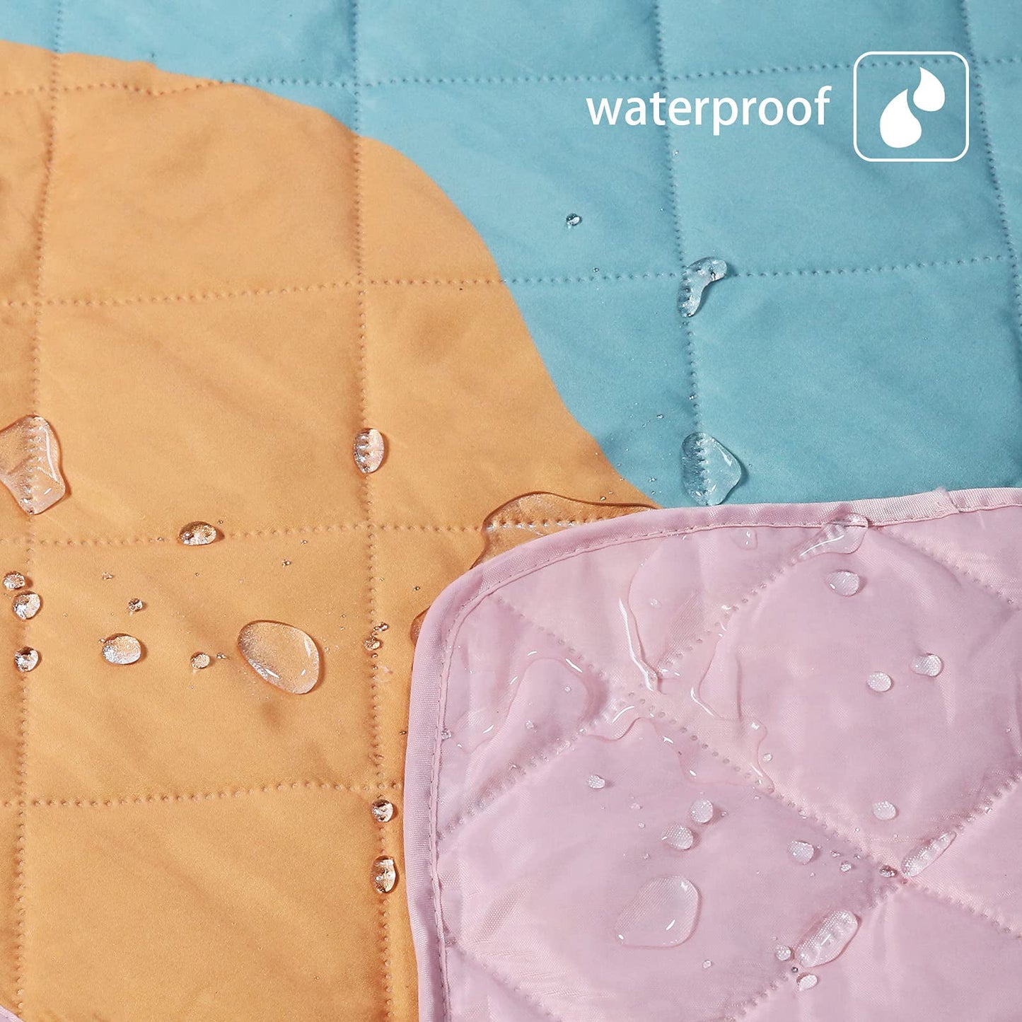 Exclusivo Mezcla Waterproof Picnic Blankets 3-Layer 60x80 Inches Large Sandproof Beach Blanket Foldable Outdoor Blanket for Camping on Grass Picnic Mat Abstract Pink