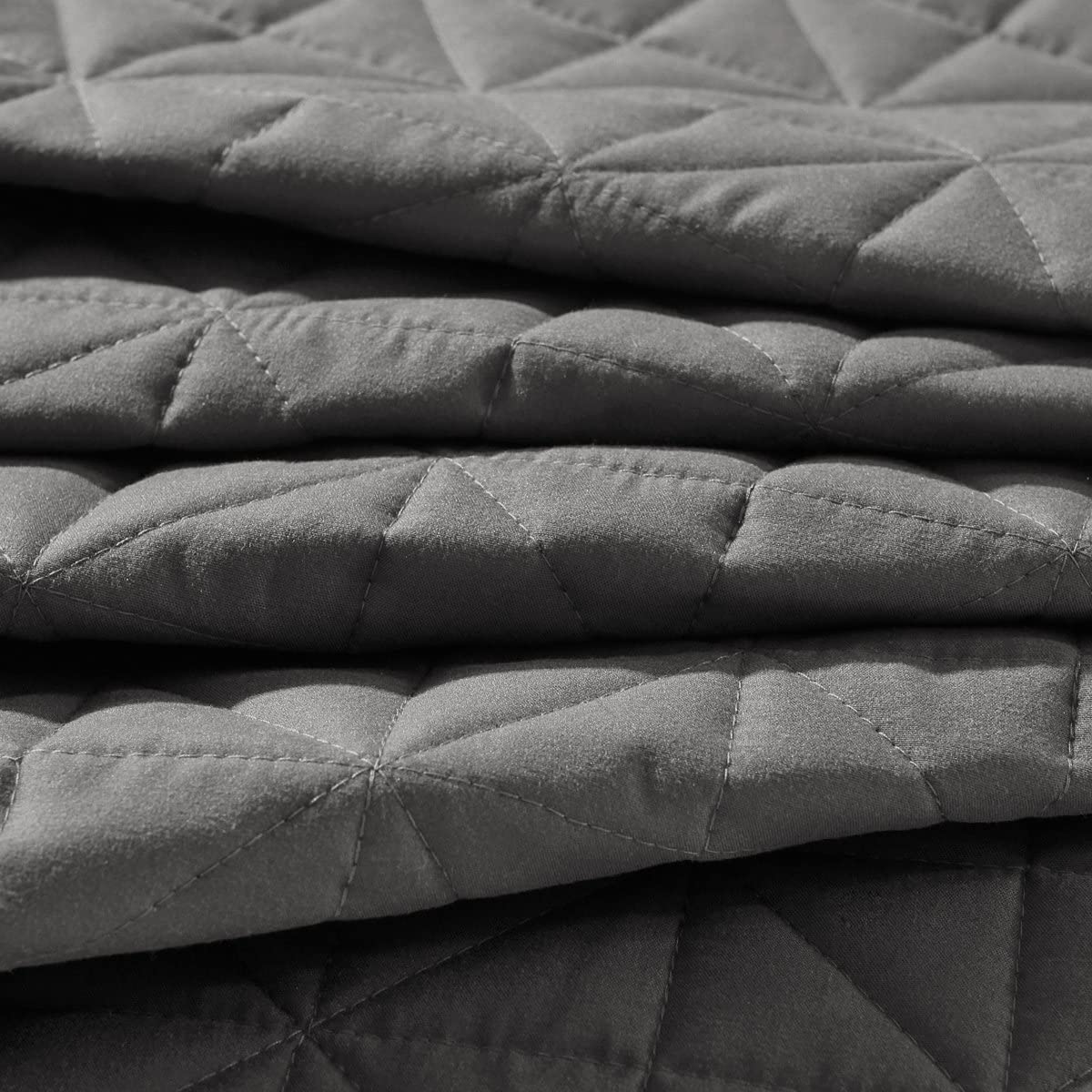 Exclusivo Mezcla 3-Piece King/Queen/Full/Twin Size Quilt Set with Pillow Shams, Grid Quilted Bedspread/Coverlet/Bed Cover -Soft, Lightweight and Reversible
