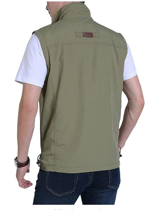 Exclusivo Mezcla Men's Golf Lightweight Photo Vest Fishing Travel Safari Vest