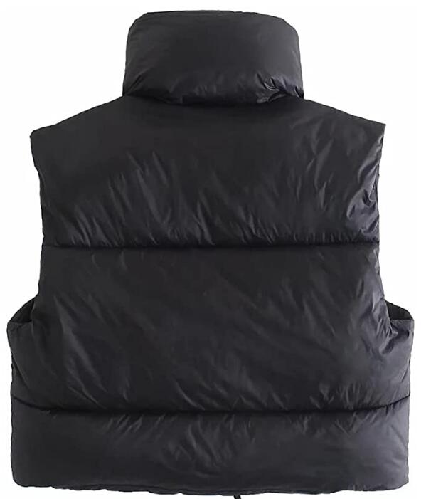 Exclusivo Mezcla Women's Winter Crop Vest Lightweight Sleeveless Warm Outerwear Puffer Vest Padded Gilet