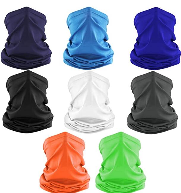 Exclusivo Mezcla 8 Pack Neck Gaiter Balaclava Face Mask/Neckerchieves Motorcycle Ski Scarf Neck Wraps Breathable Bandanas for Men Women