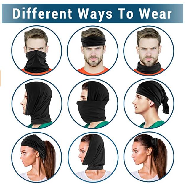Exclusivo Mezcla 8 Pack Neck Gaiter Balaclava Face Mask/Neckerchieves Motorcycle Ski Scarf Neck Wraps Breathable Bandanas for Men Women