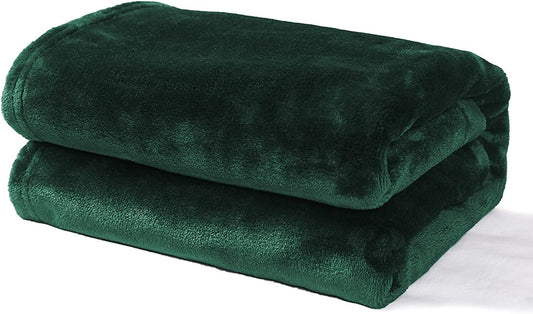 Exclusivo Mezcla Soft Lightweight Fleece Baby Blanket Throw Blanket for Boys, Girls, Toddler and Kids Nap Blankets for Crib Bedding, Nursery, and Security (40x50 inches, Forest Green)