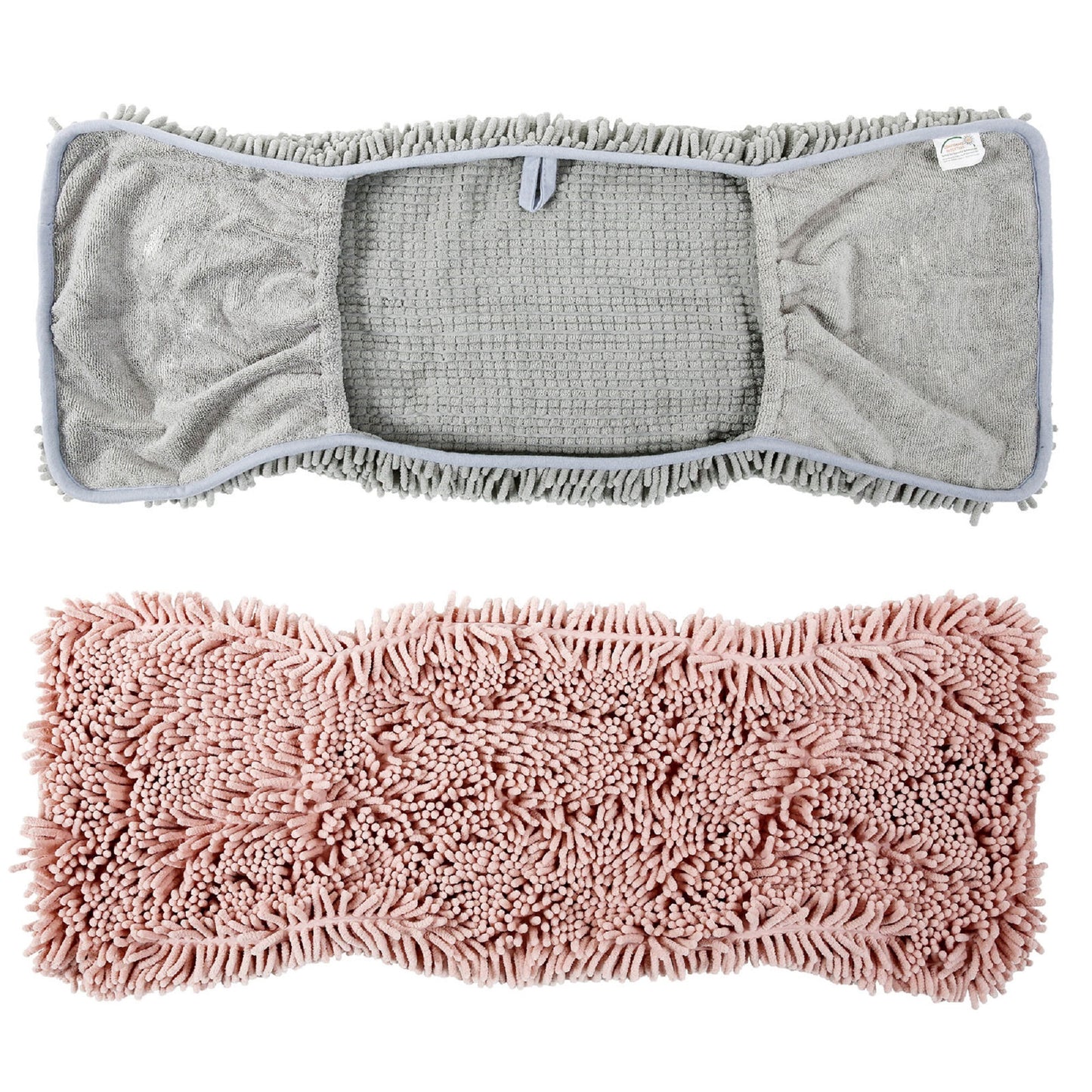 2 Pack Luxury Absorbent Dog Towels, (35"x15") Extra Large Microfiber Quick Drying Dog Shammy with Hand Pockets Pet Towel for Dog and Cat, Machine Washable (Grey+Pink)