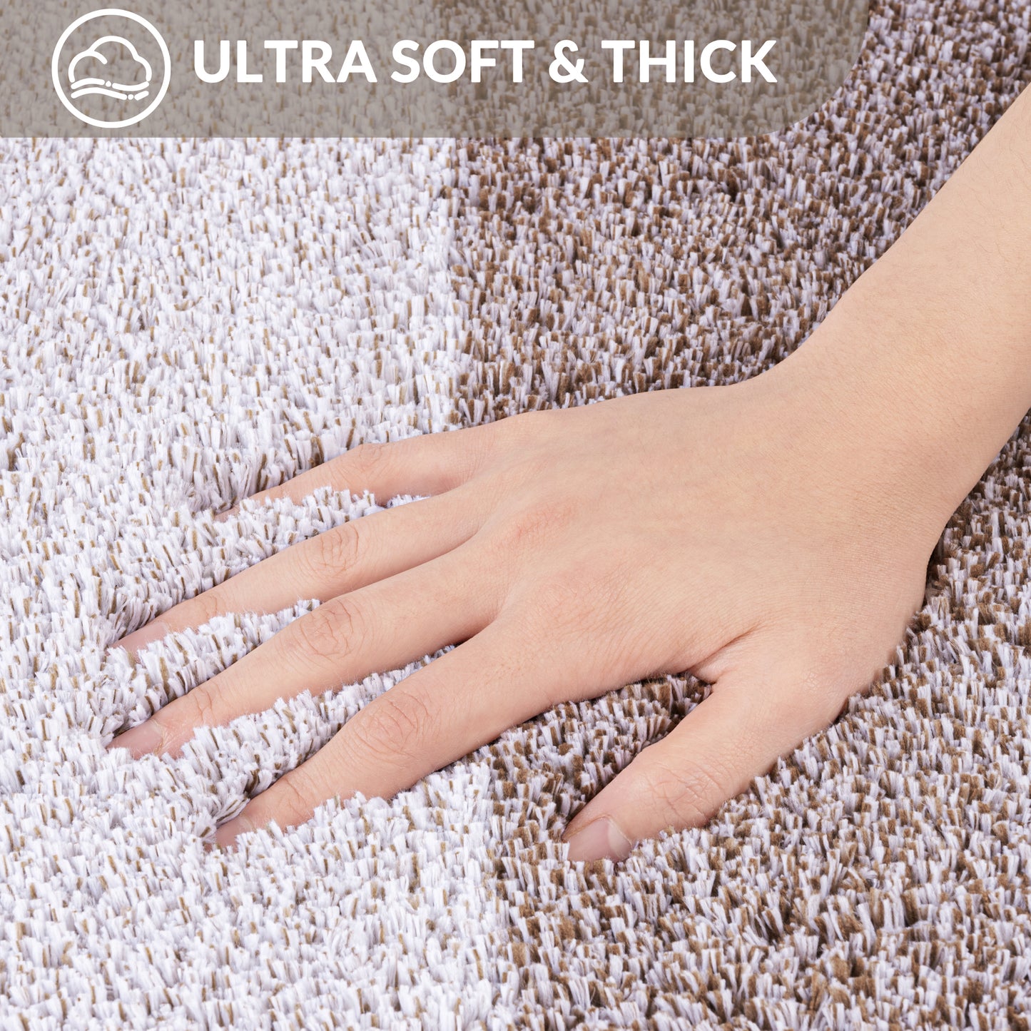Exclusivo Mezcla Bathroom Rugs Mat 20x30, Extra Soft Non Slip Absorbent Water Microfiber Bath Rugs, Machine Washable Quick Dry Bath Mats for Bathroom Floor, Shower, Home Decor, Gradient Coffee