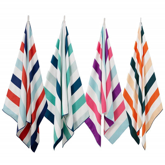 Exclusivo Mezcla Microfiber Quick Dry Beach Towel Set, Large Sand Free Beach Towel for Travel/ Camping/ Sports (4-Pack, 30"X60") - Super Absorbent, Compact and Lightweight