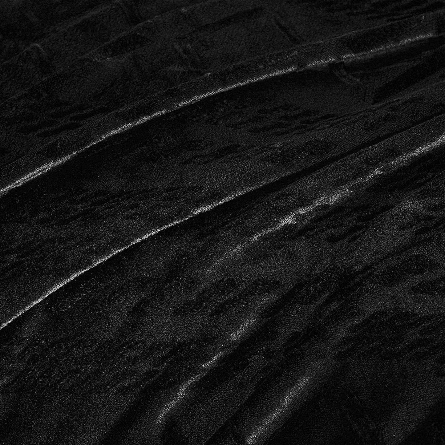 Exclusivo Mezcla King Size Soft Bed Blanket, Warm Fuzzy Luxury Bed Blankets, Decorative Geometry Pattern Plush Throw Blanket for Bed, 90x104 Inches, Black